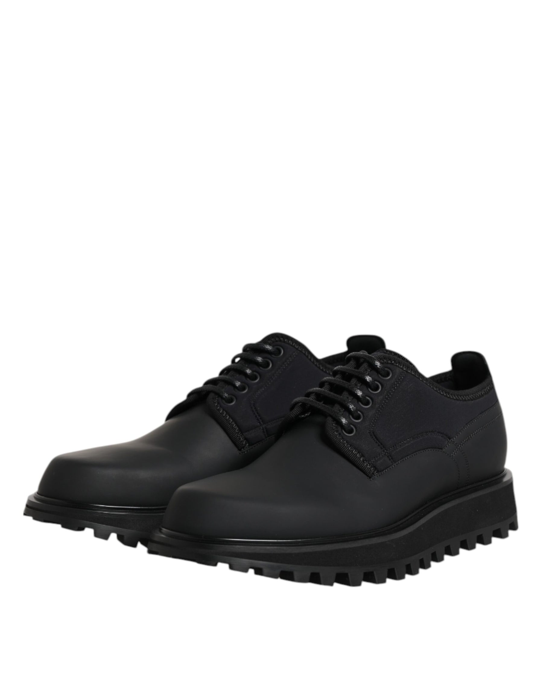 Dolce & Gabbana Black Leather Lace Up Trekking Dress Shoes | Regal Royce