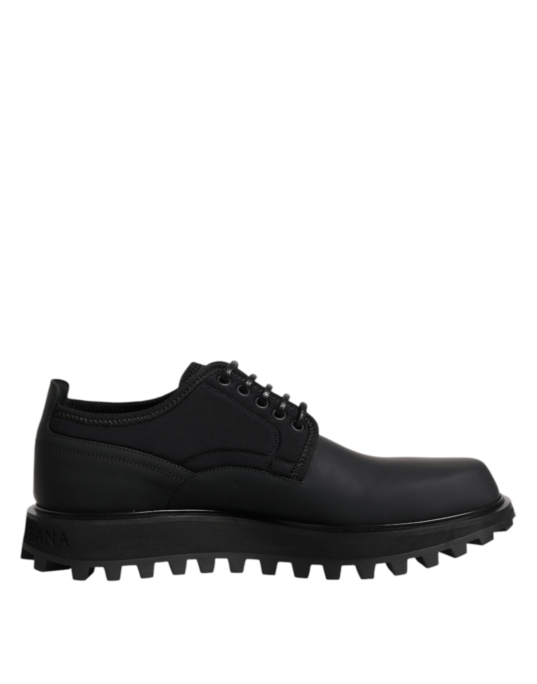 Dolce & Gabbana Black Leather Lace Up Trekking Dress Shoes | Regal Royce