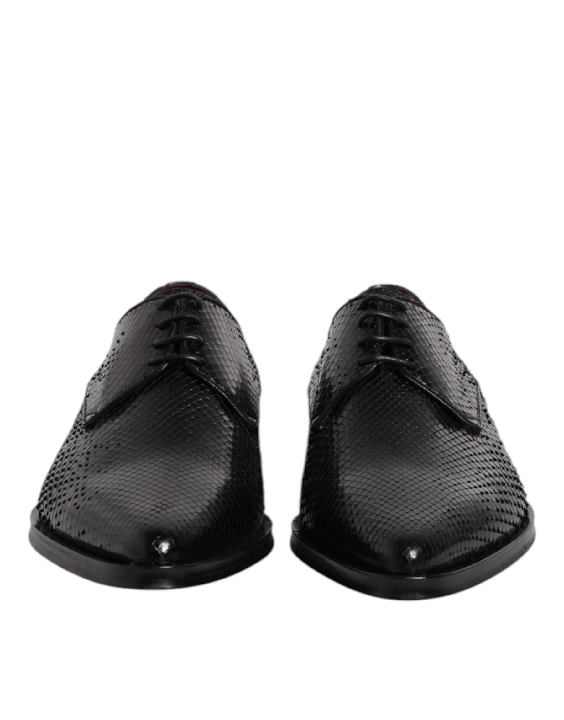 Dolce & Gabbana Black Leather Lace Up Dress Men Derby Shoes | Regal Royce