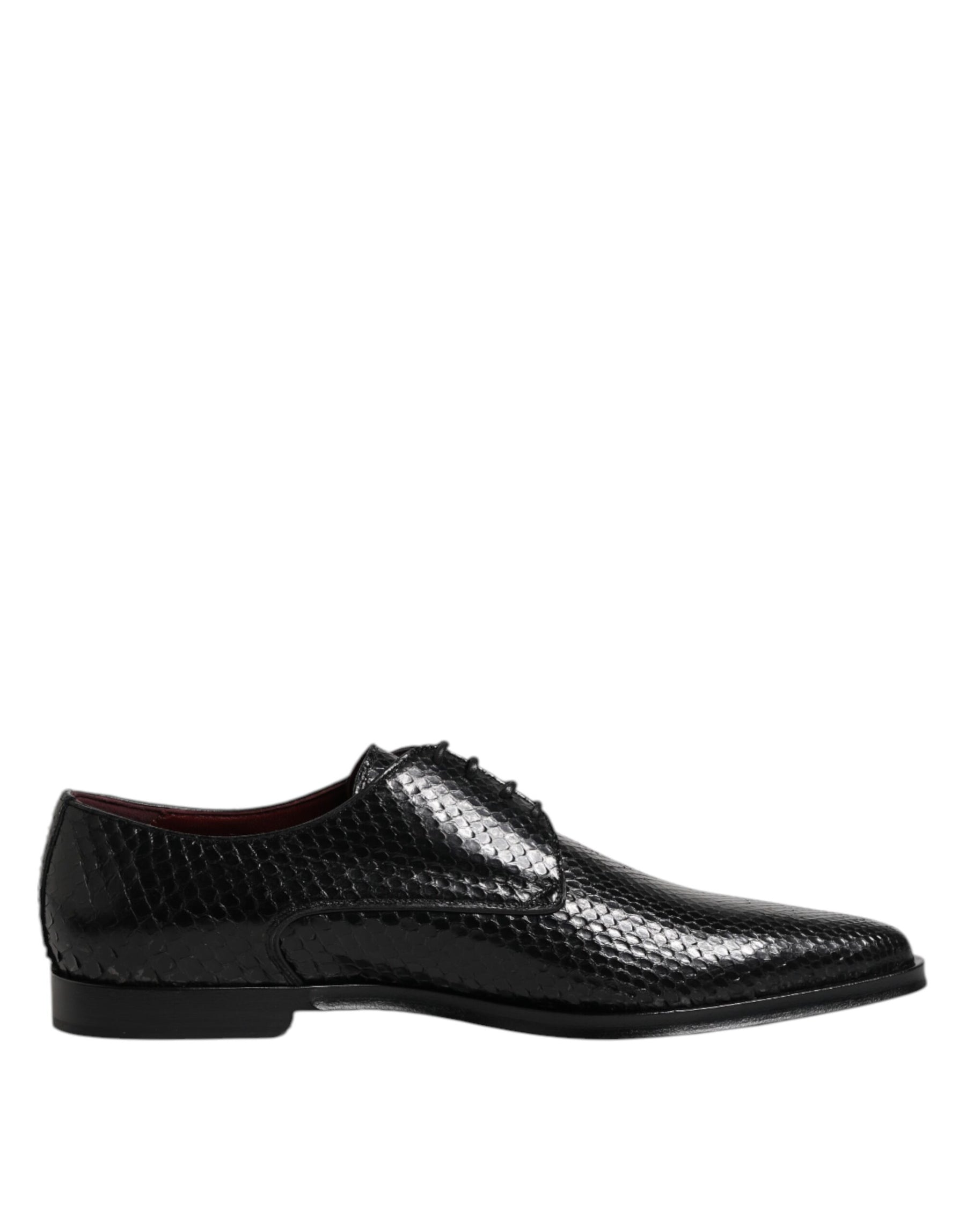 Dolce & Gabbana Black Leather Lace Up Dress Men Derby Shoes | Regal Royce