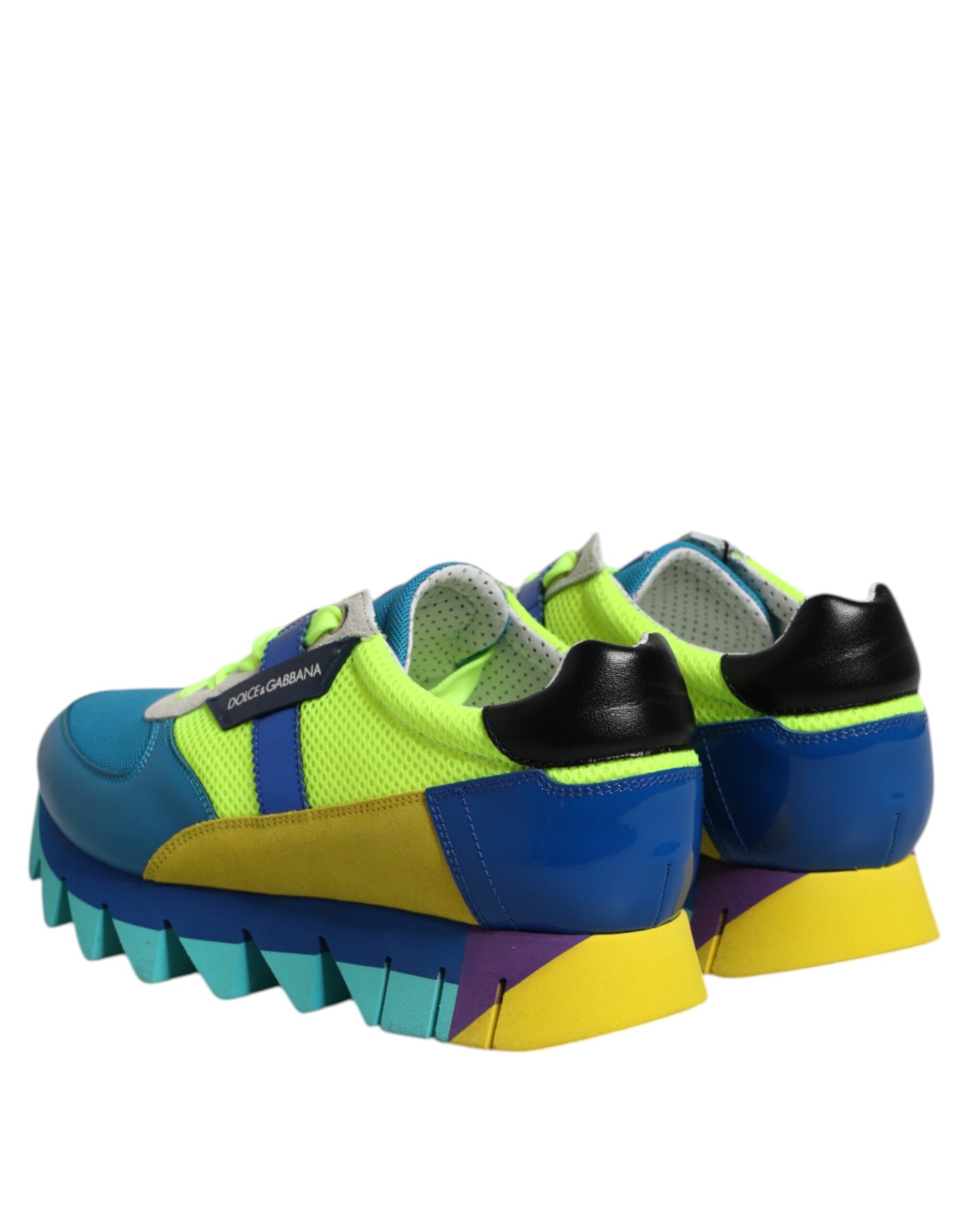 Dolce & Gabbana Multicolor Leather Low Top Men Sneakers Shoes | Regal Royce