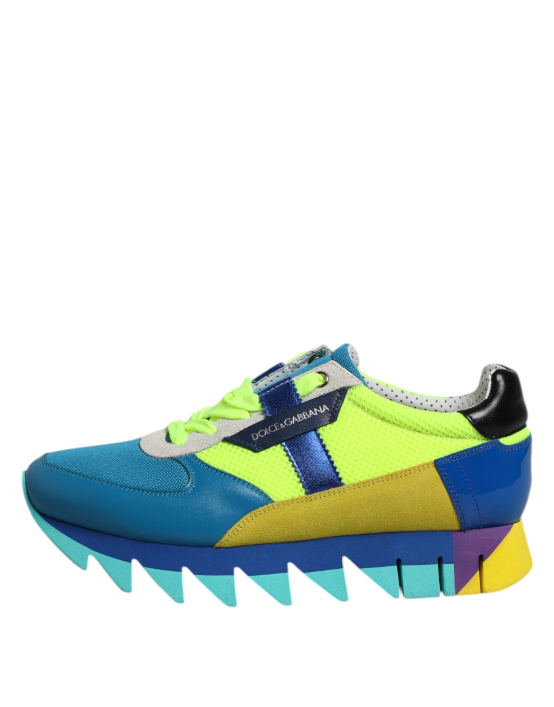Dolce & Gabbana Multicolor Leather Low Top Men Sneakers Shoes | Regal Royce