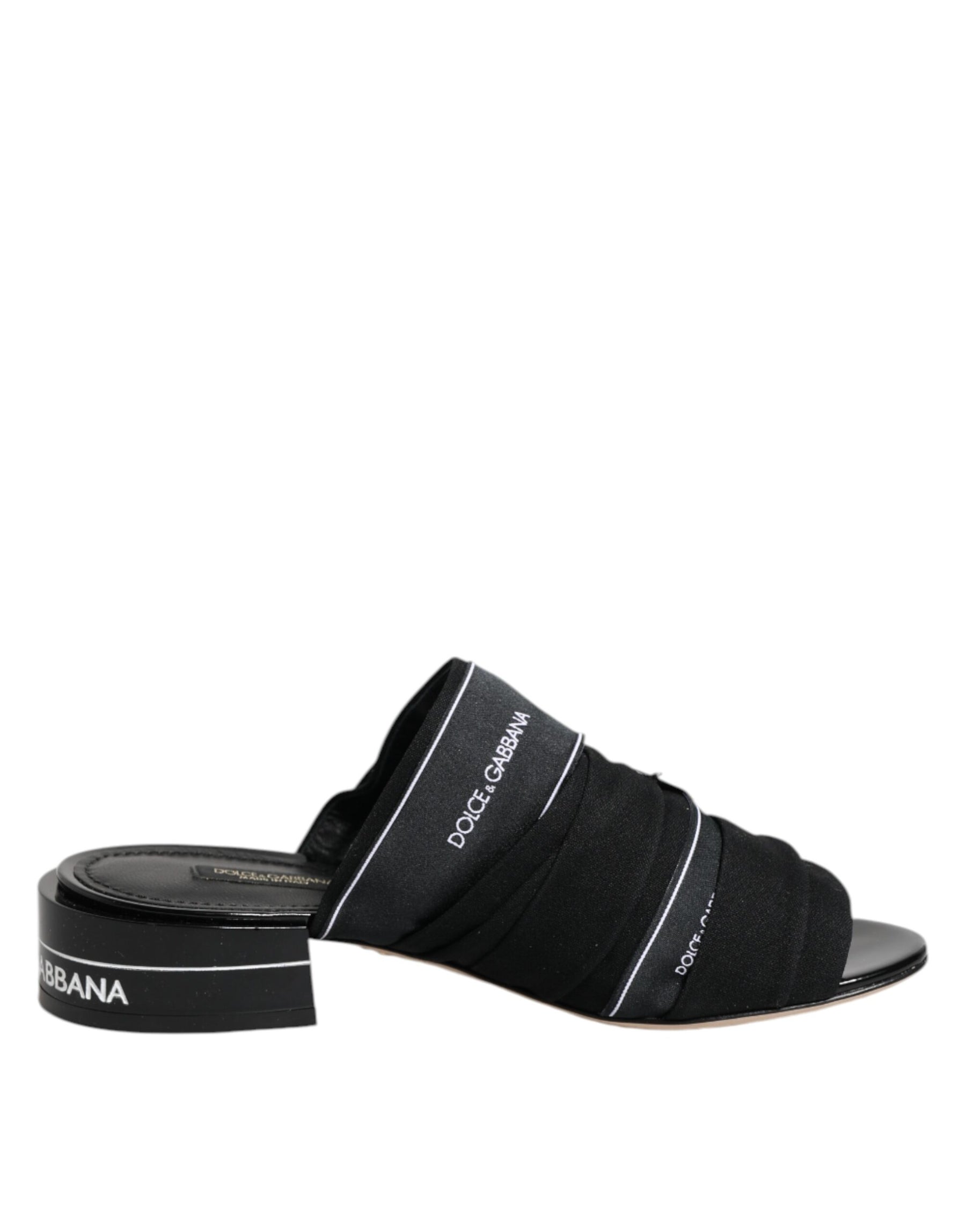 Dolce & Gabbana Black Slides Slip On Sandals Shoes | Regal Royce