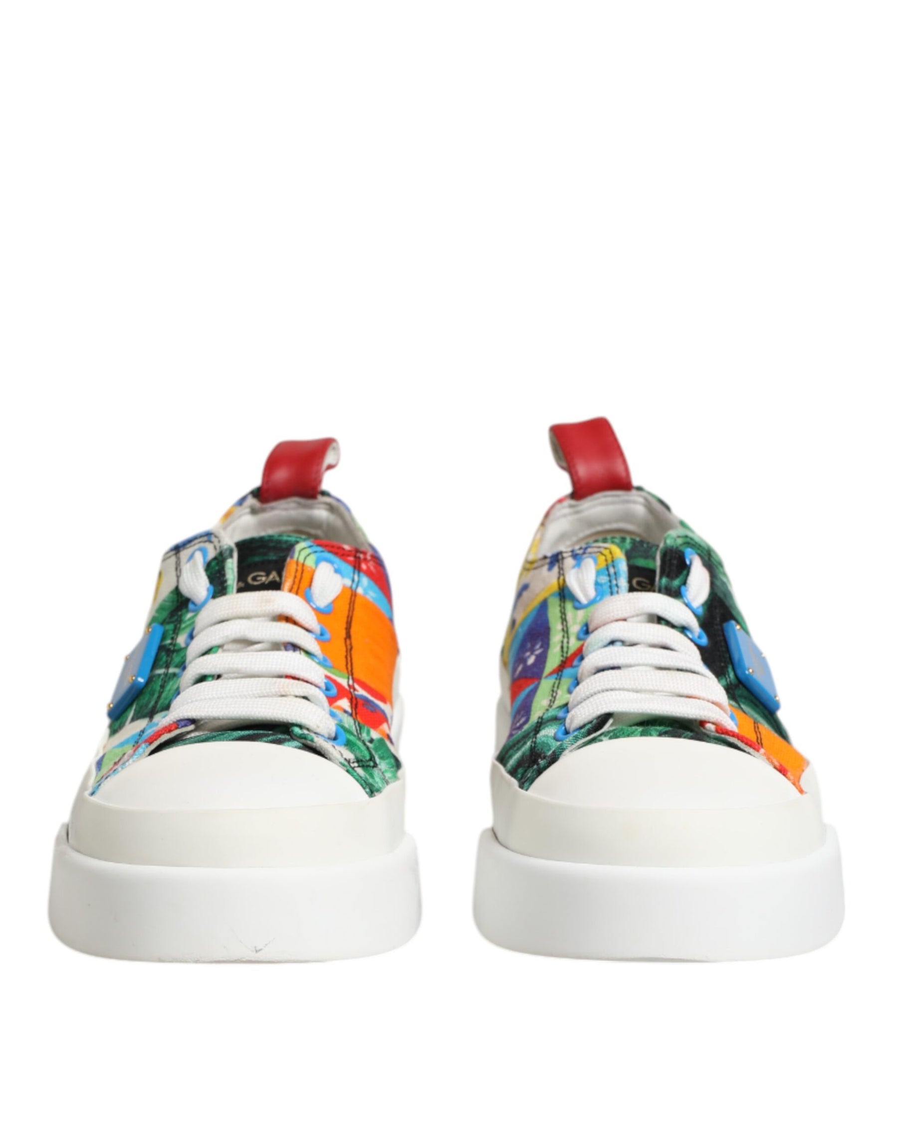 Dolce & Gabbana Multicolor Patchwork Low Top Sneakers Shoes | Regal Royce