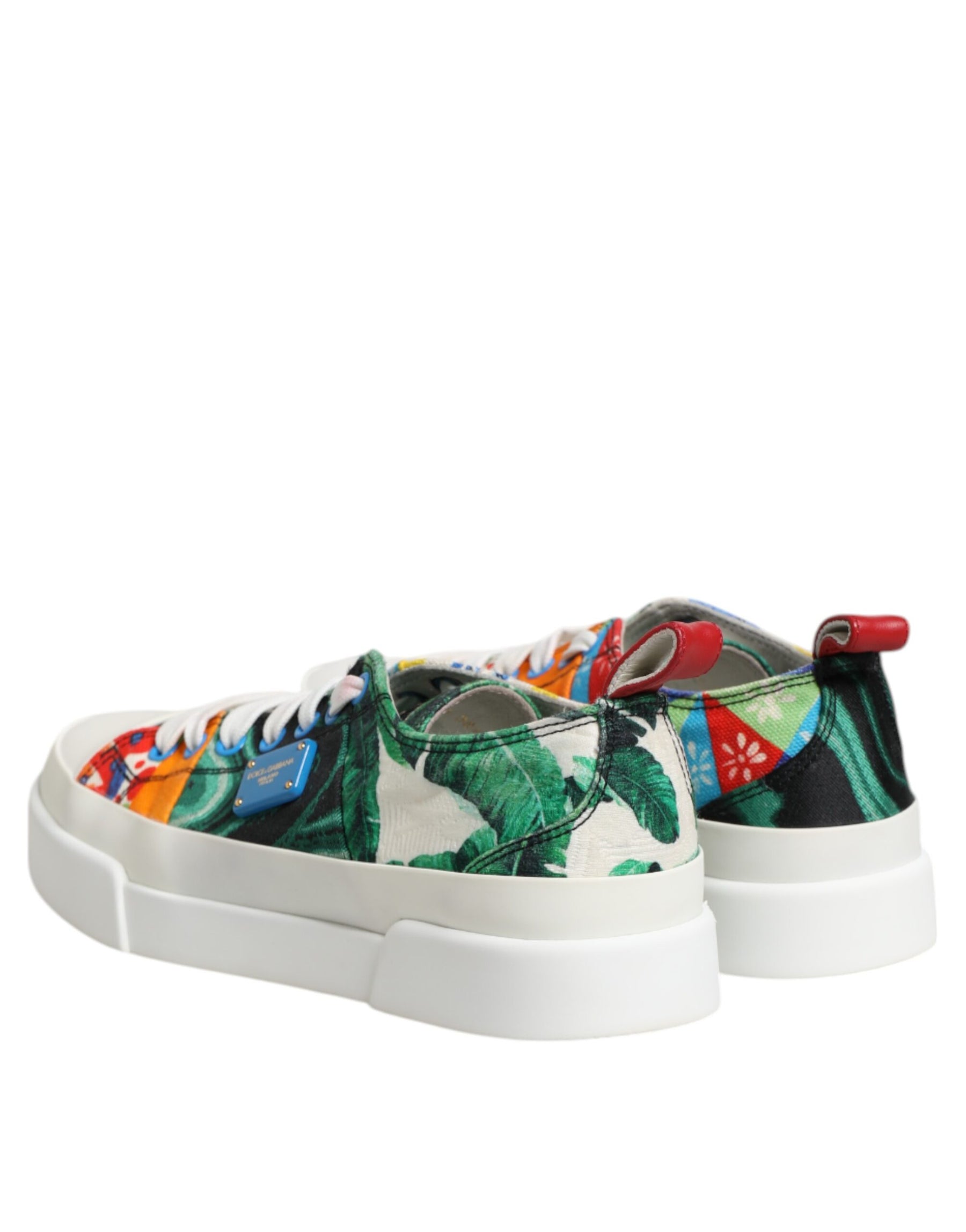 Dolce & Gabbana Multicolor Patchwork Low Top Sneakers Shoes | Regal Royce