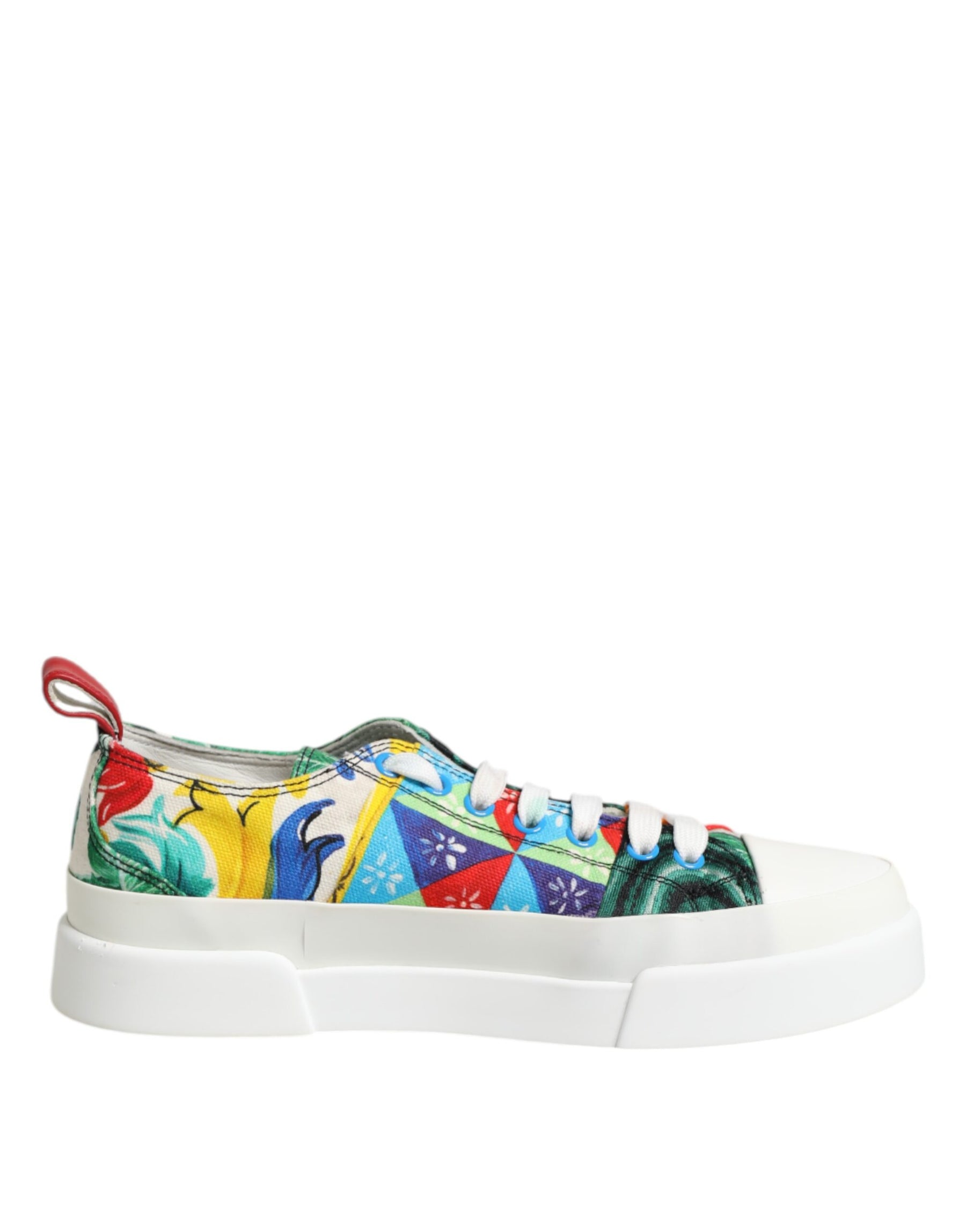 Dolce & Gabbana Multicolor Patchwork Low Top Sneakers Shoes | Regal Royce
