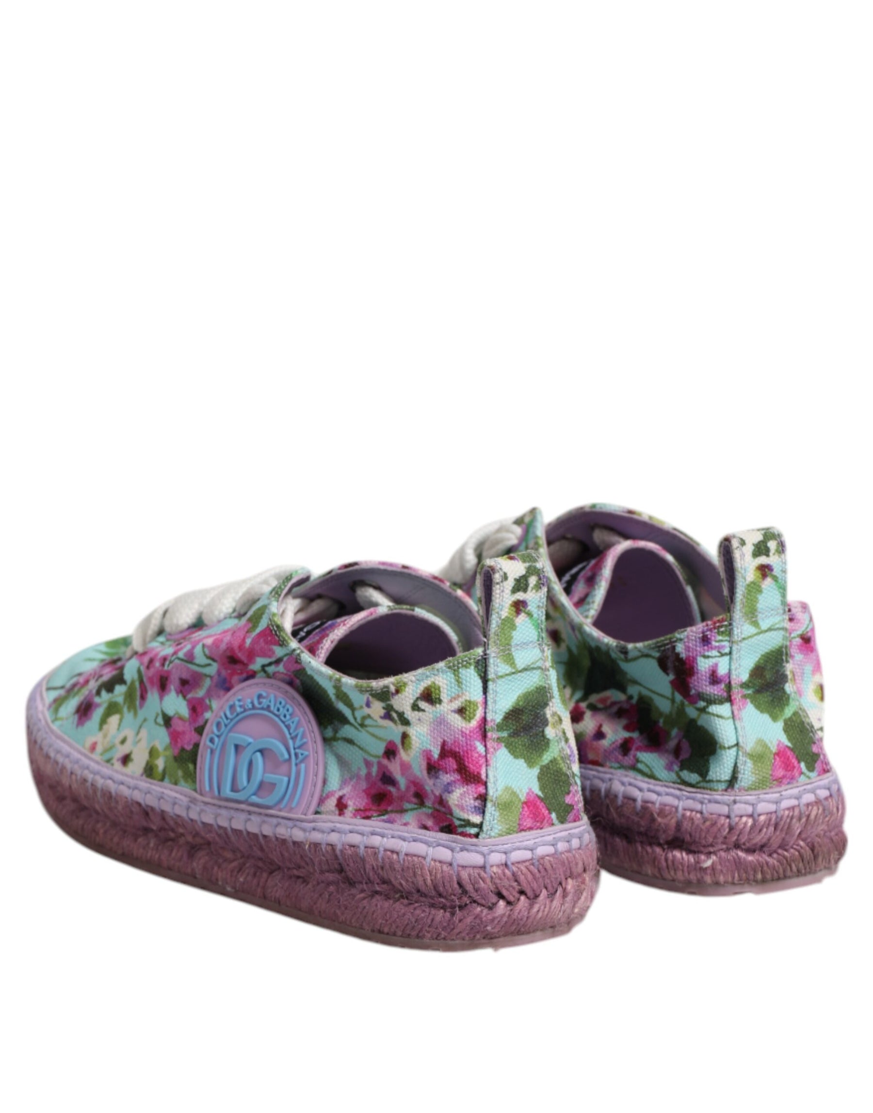 Dolce & Gabbana Multicolor Canvas Espadrilles Sneakers Shoes | Regal Royce