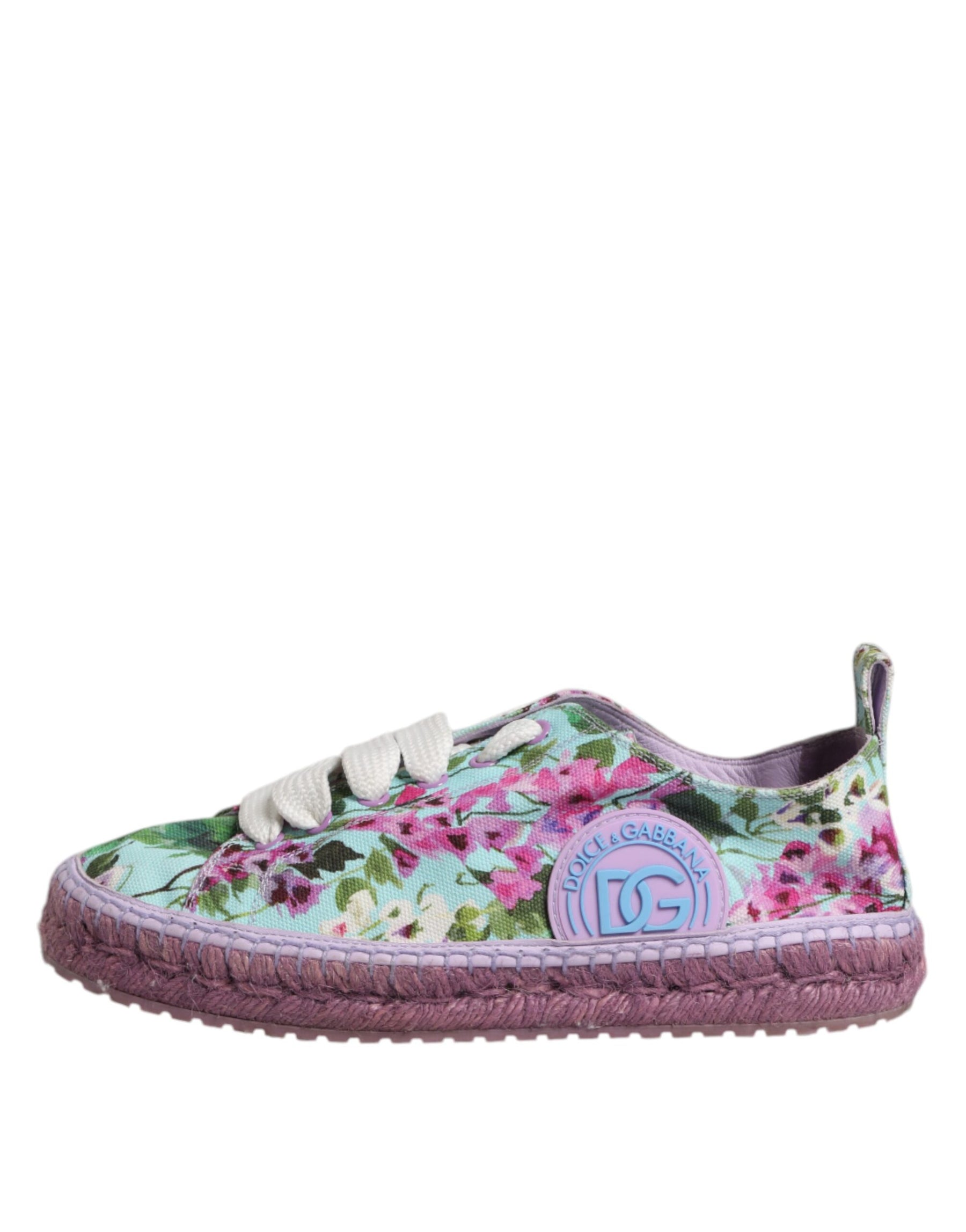 Dolce & Gabbana Multicolor Canvas Espadrilles Sneakers Shoes | Regal Royce