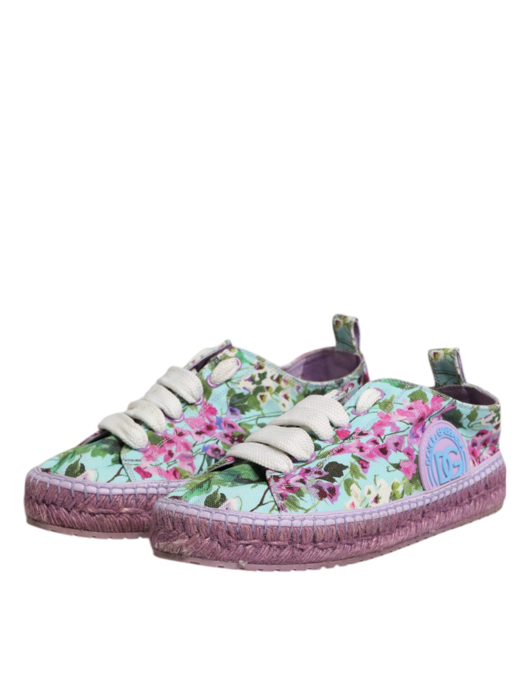 Dolce & Gabbana Multicolor Canvas Espadrilles Sneakers Shoes | Regal Royce