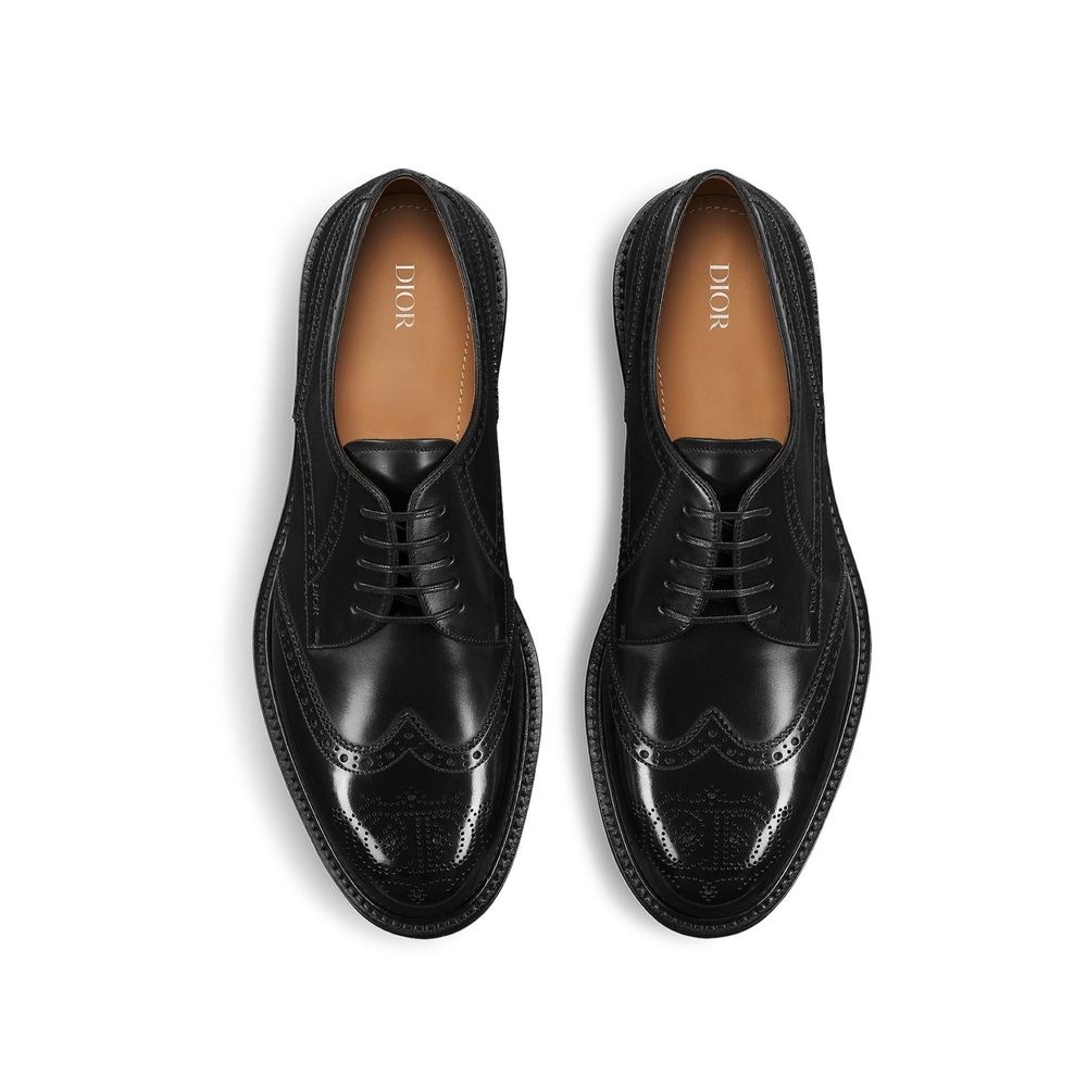 Dior Black Calfskin Oxfords And Derbies