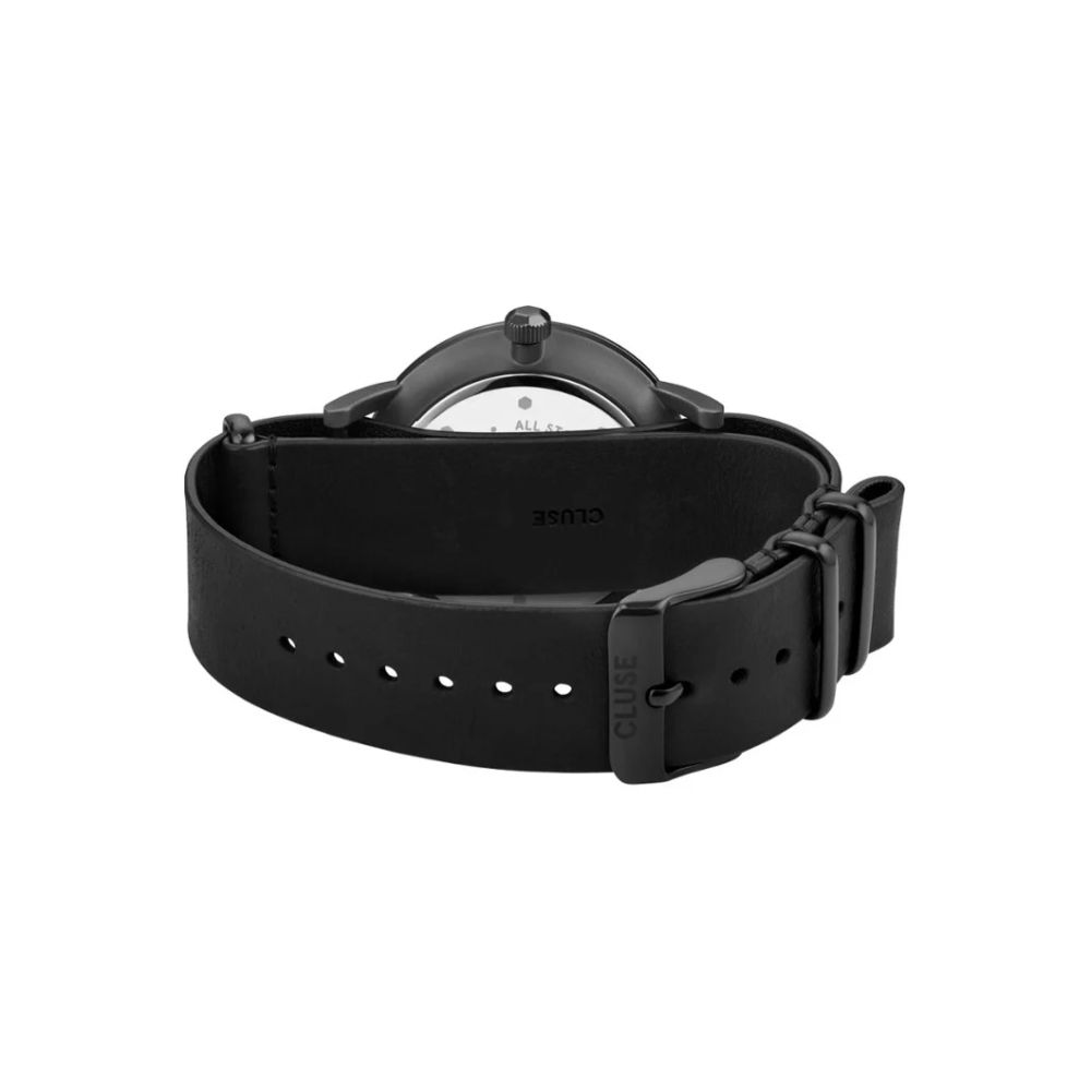 Cluse Black Leather Dress Watch | Regal Royce