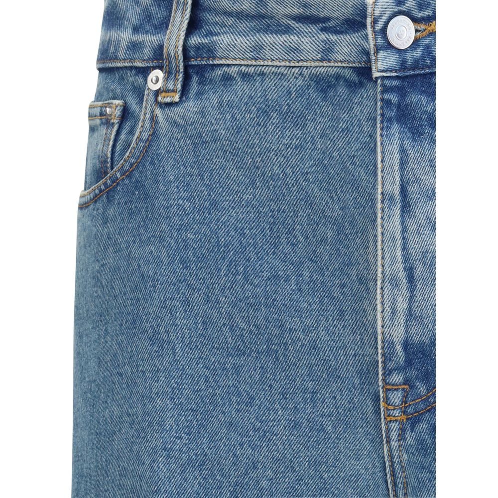 Valentino Blue Cotton Straight-Leg Jeans | Regal Royce