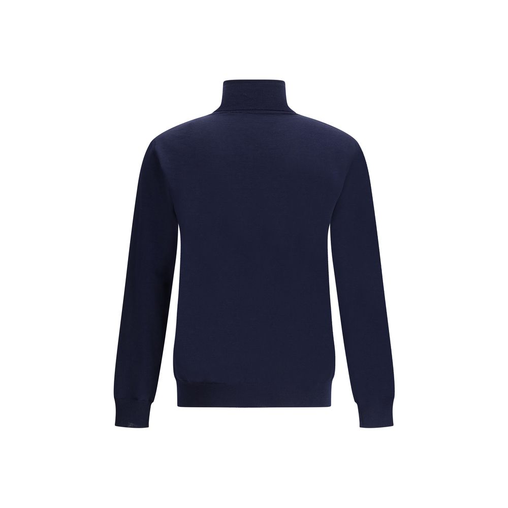 Valentino Blue Fleece Wool Turtleneck | Regal Royce