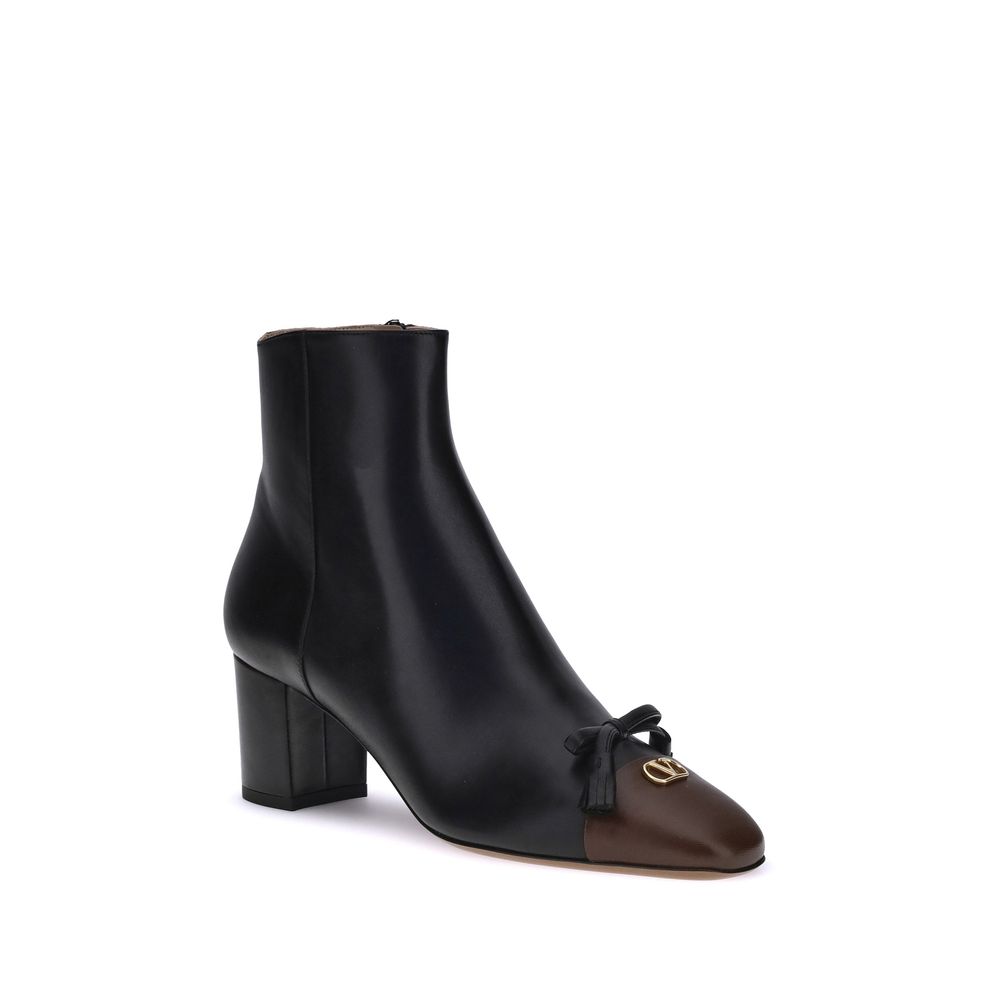 Valentino Garavani Black Goatskin Ankle Boots | Regal Royce