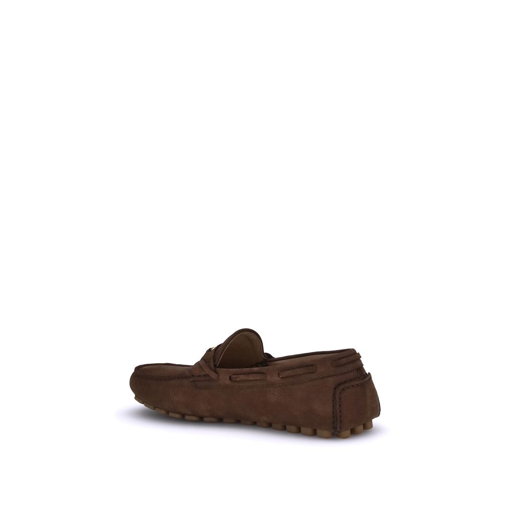 Valentino Garavani Brown Rubber Slip-On Loafers | Regal Royce