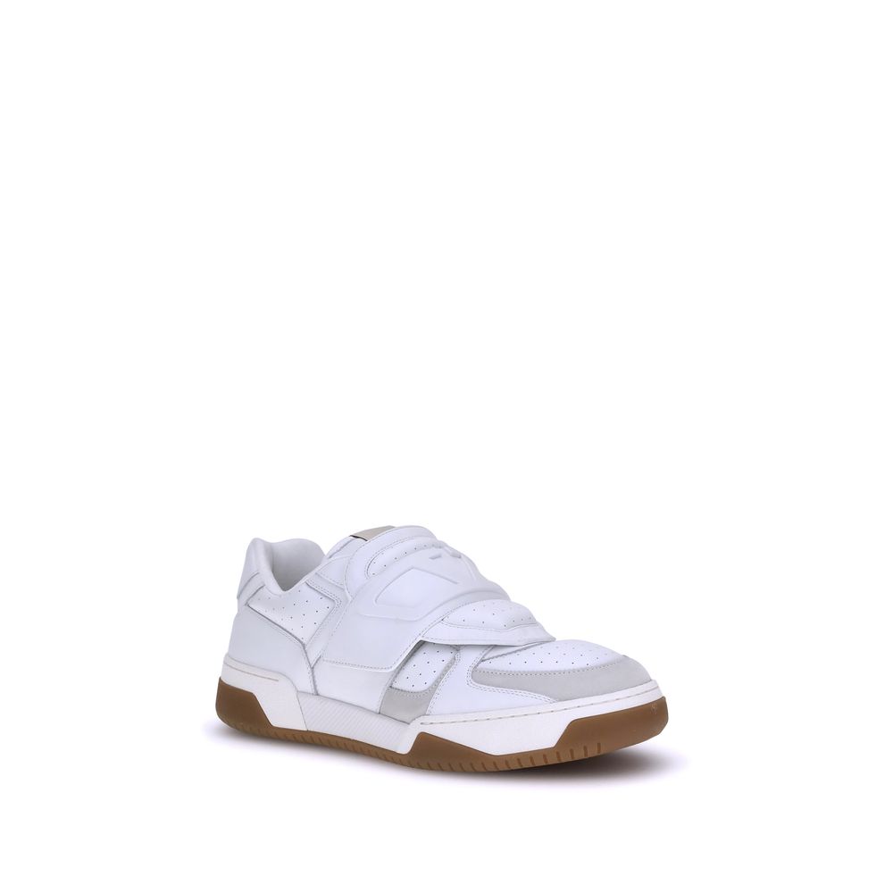Valentino Garavani White Calf Leather Bos Taurus Athletic Sneakers | Regal Royce