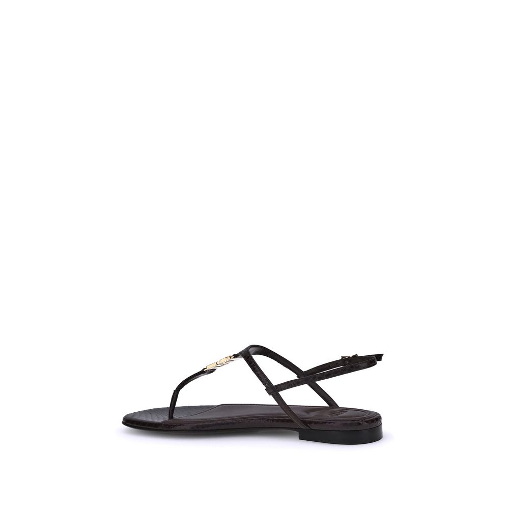 Fendi Multicolor Calf Leather Bos Taurus Flat Sandals | Regal Royce