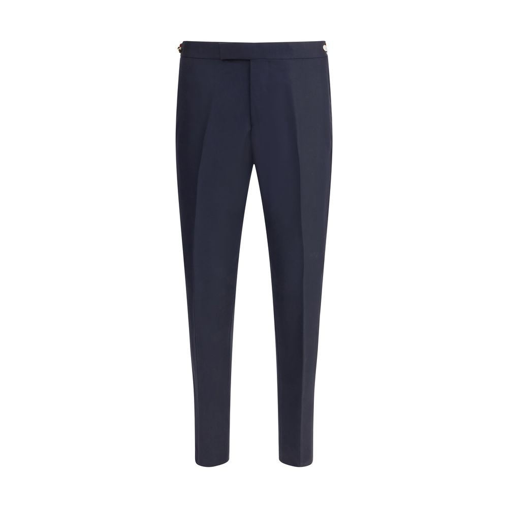 Thom Browne Blue Wool Casual Pants | Regal Royce
