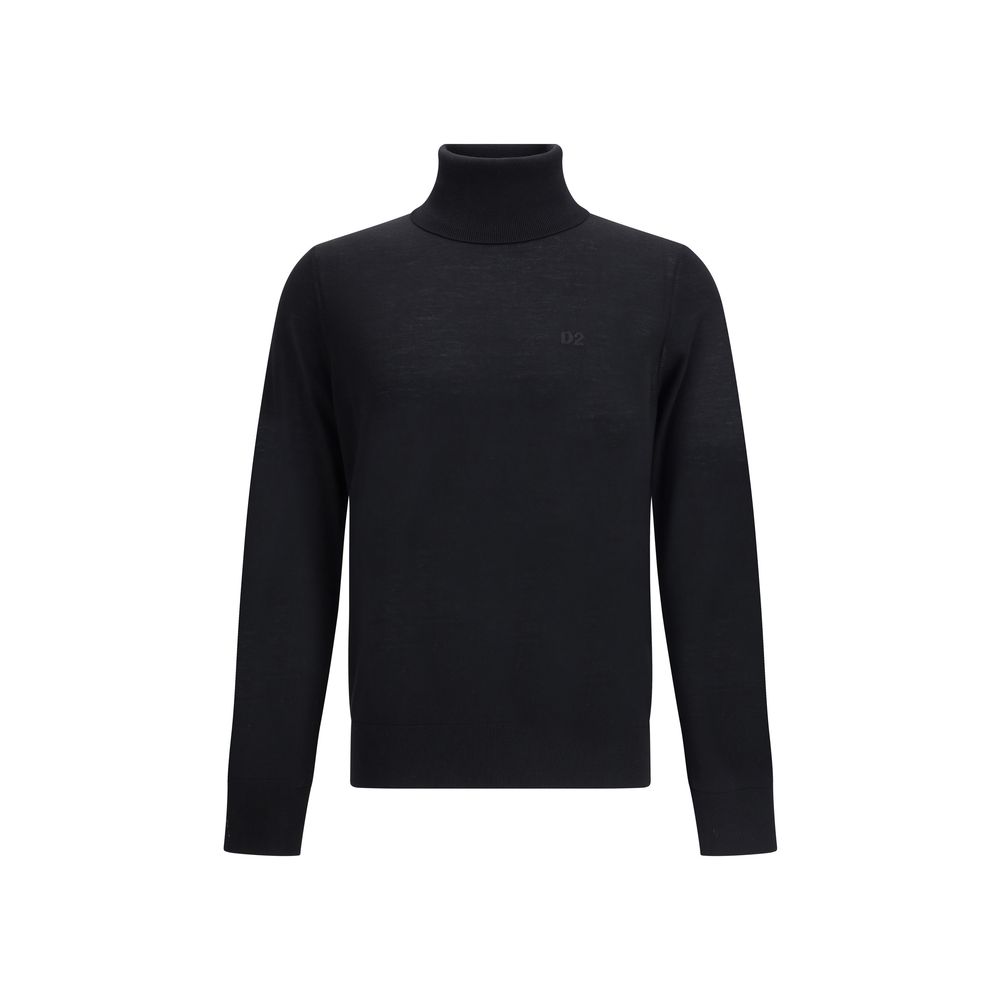 Dsquared² Black Fleece Wool Turtleneck | Regal Royce