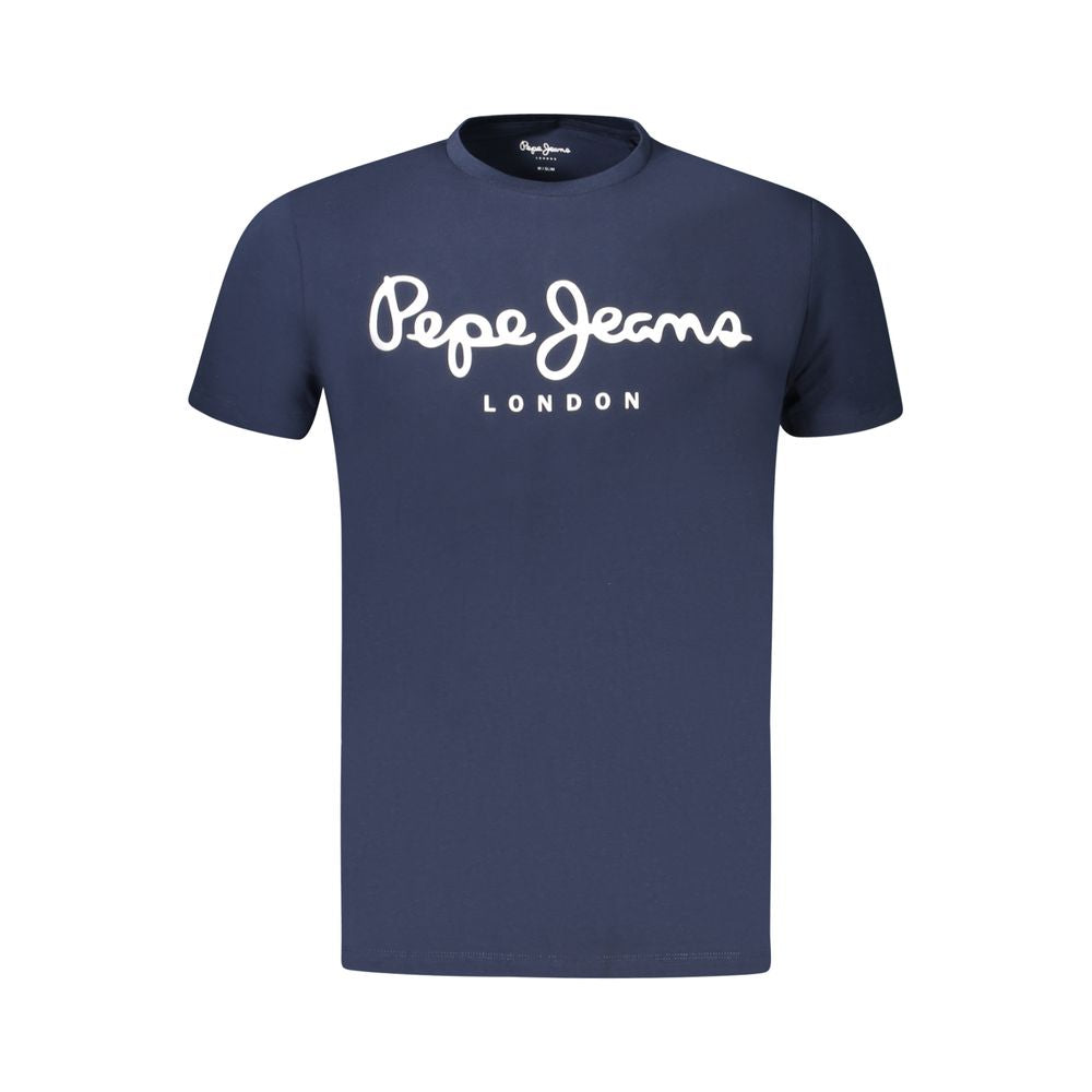 Pepe Jeans Blue Cotton Men T-Shirt | Regal Royce
