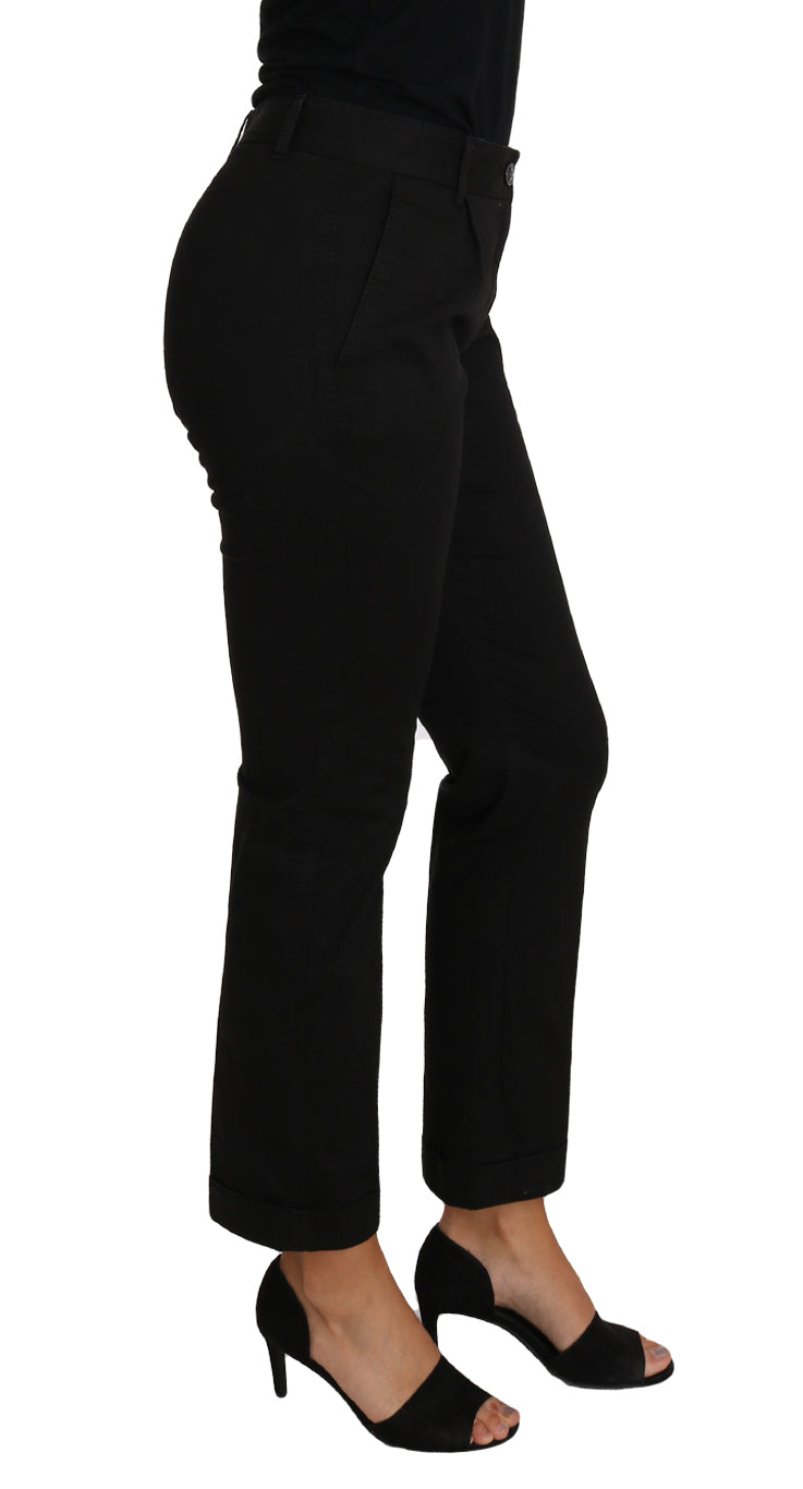Dolce & Gabbana Black Dress Cropped Straight Straight Pants | Regal Royce