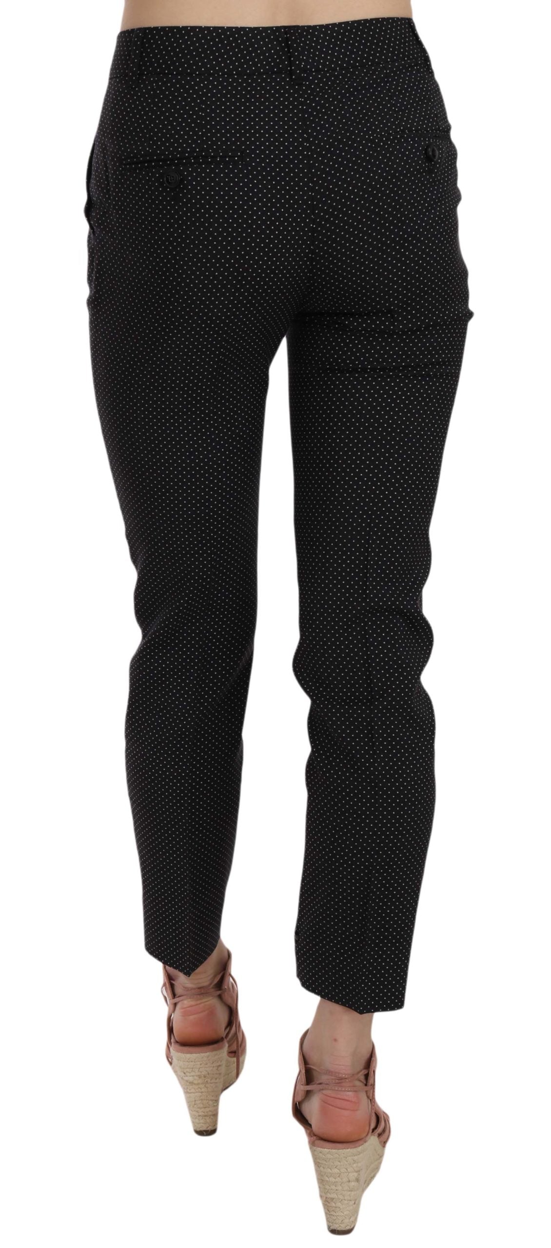 Dolce & Gabbana Polka Dot Slim Capri Trousers Tapered Pants | Regal Royce