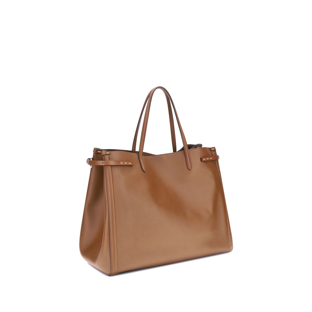 Valentino Garavani Brown Calf Leather Bos Taurus Shoulder Bag | Regal Royce