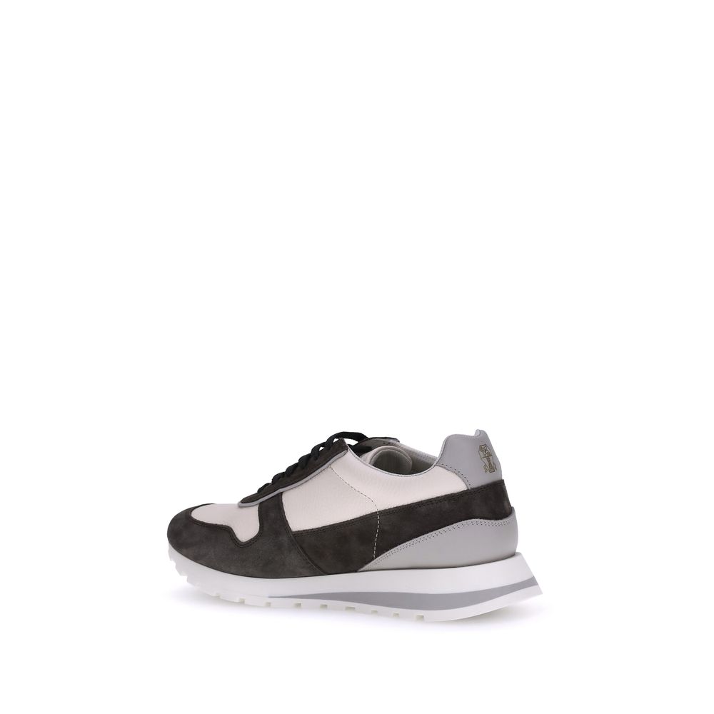 Brunello Cucinelli Multicolor Calf Leather Bos Taurus Platform Sneakers | Regal Royce