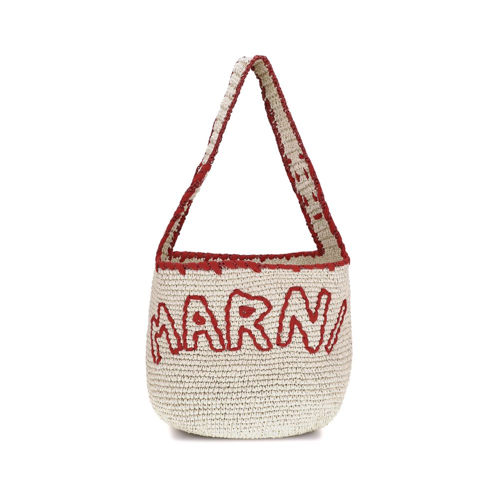Marni Beige Raffia Shoulder Bag | Regal Royce