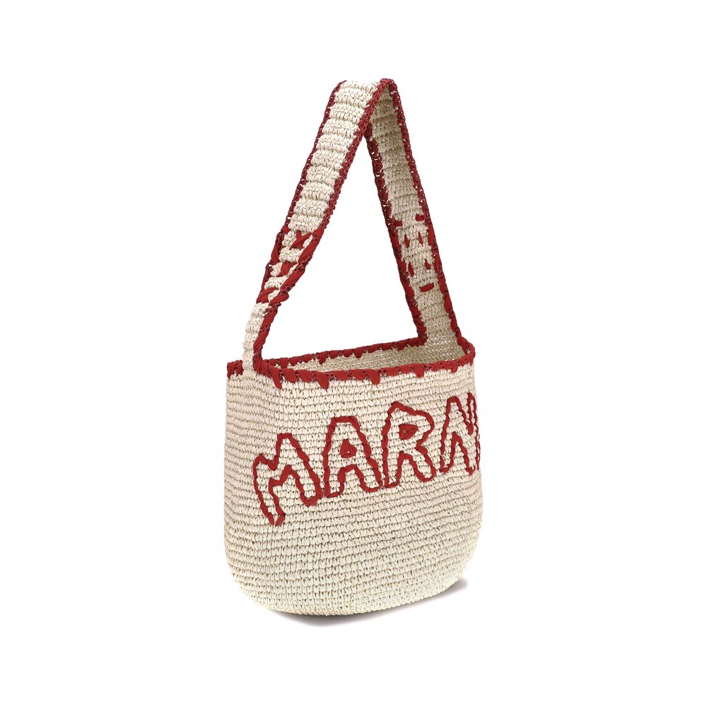 Marni Beige Raffia Shoulder Bag | Regal Royce