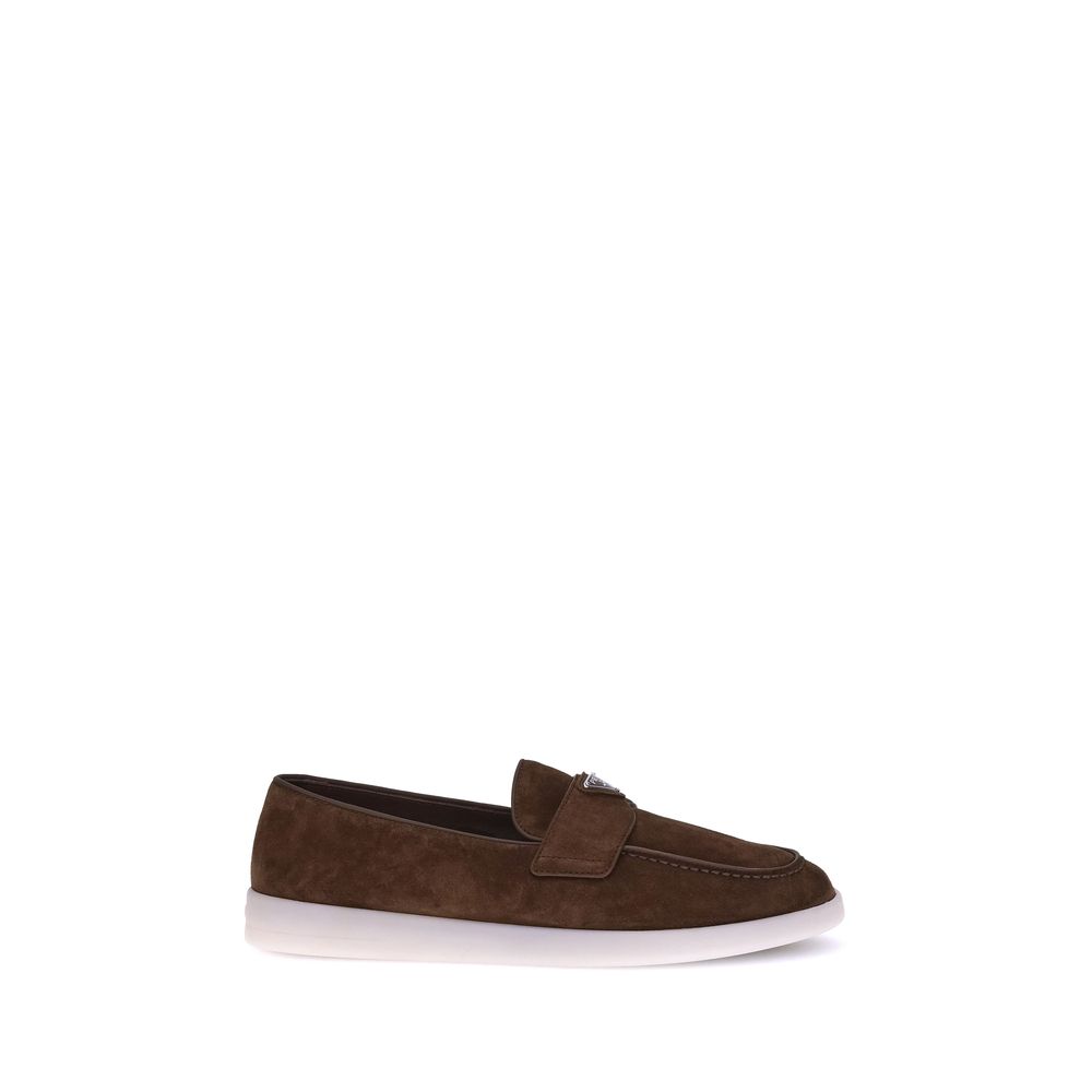 Prada Brown Rubber Slip-On Loafers | Regal Royce
