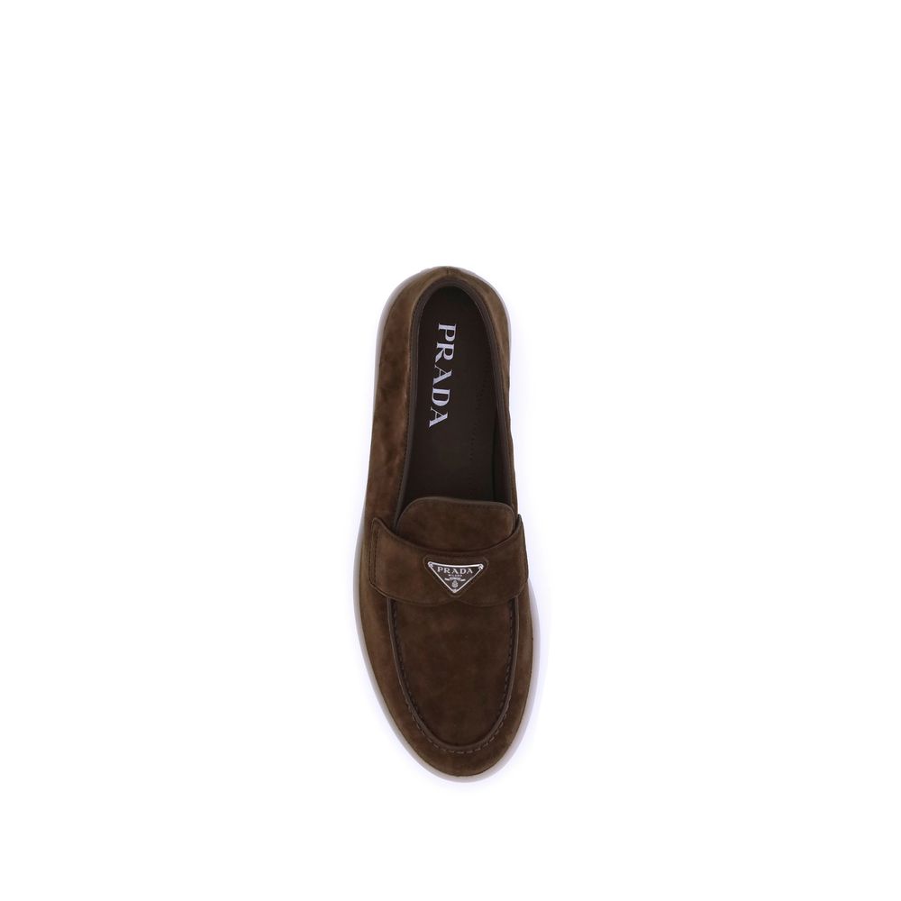 Prada Brown Rubber Slip-On Loafers | Regal Royce