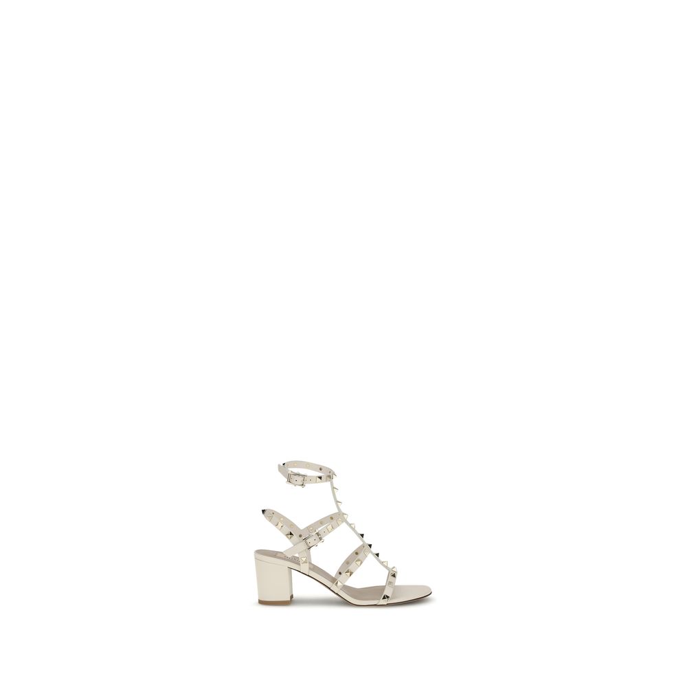 Valentino Garavani Beige Calf Leather Bos Taurus Sandals | Regal Royce