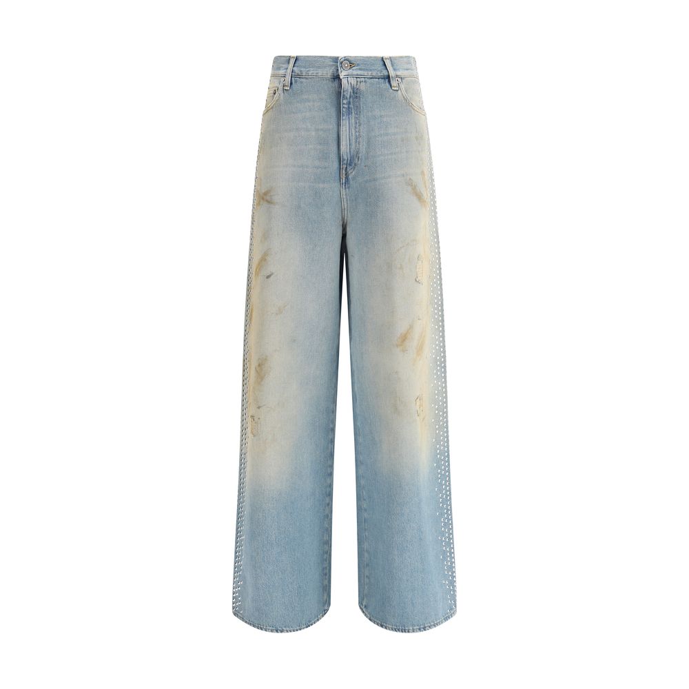 Golden Goose Light Blue Cotton Boyfriend Jeans | Regal Royce