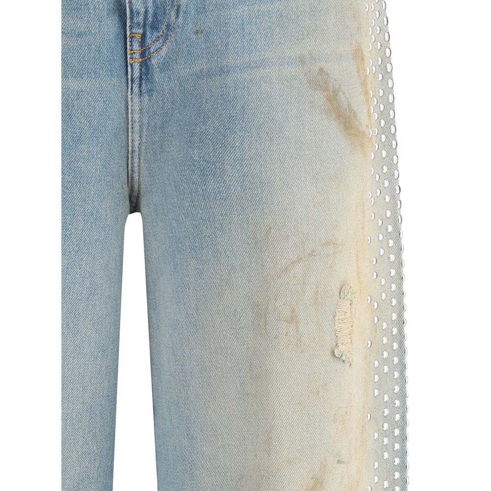 Golden Goose Light Blue Cotton Boyfriend Jeans | Regal Royce