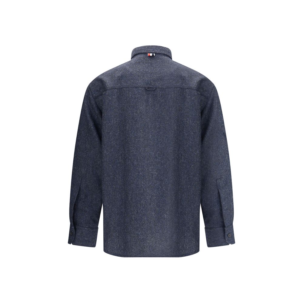 Thom Browne Blue Wool Dress Shirt | Regal Royce
