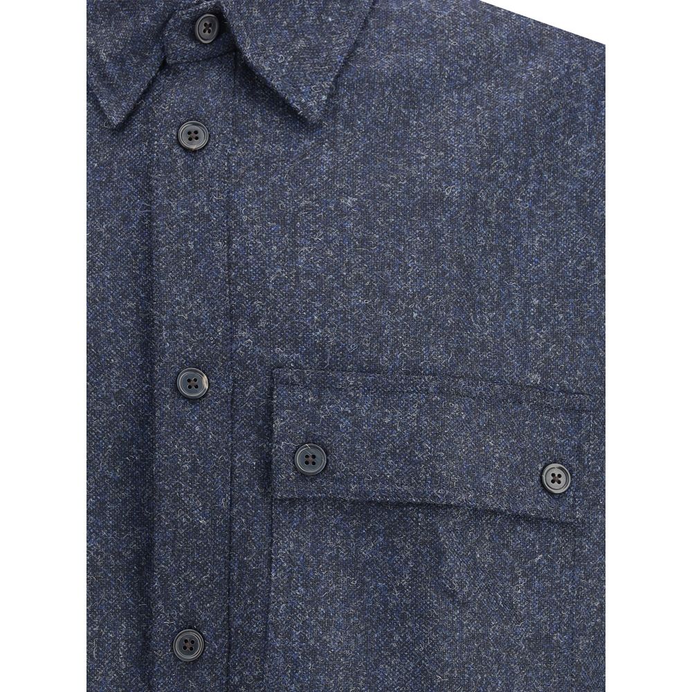 Thom Browne Blue Wool Dress Shirt | Regal Royce