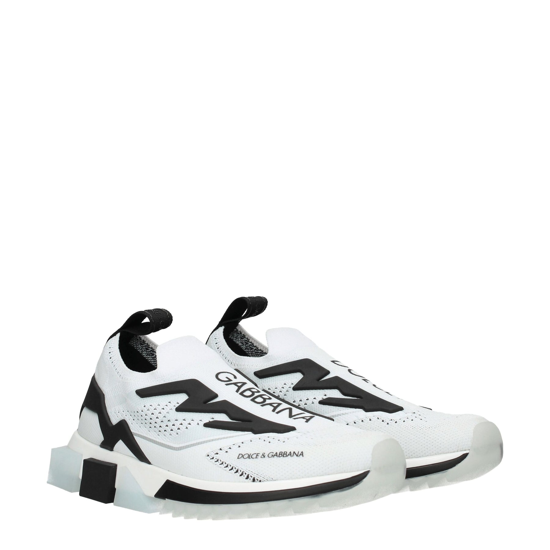 Dolce & Gabbana White Fabric Athletic Sneakers | Regal Royce