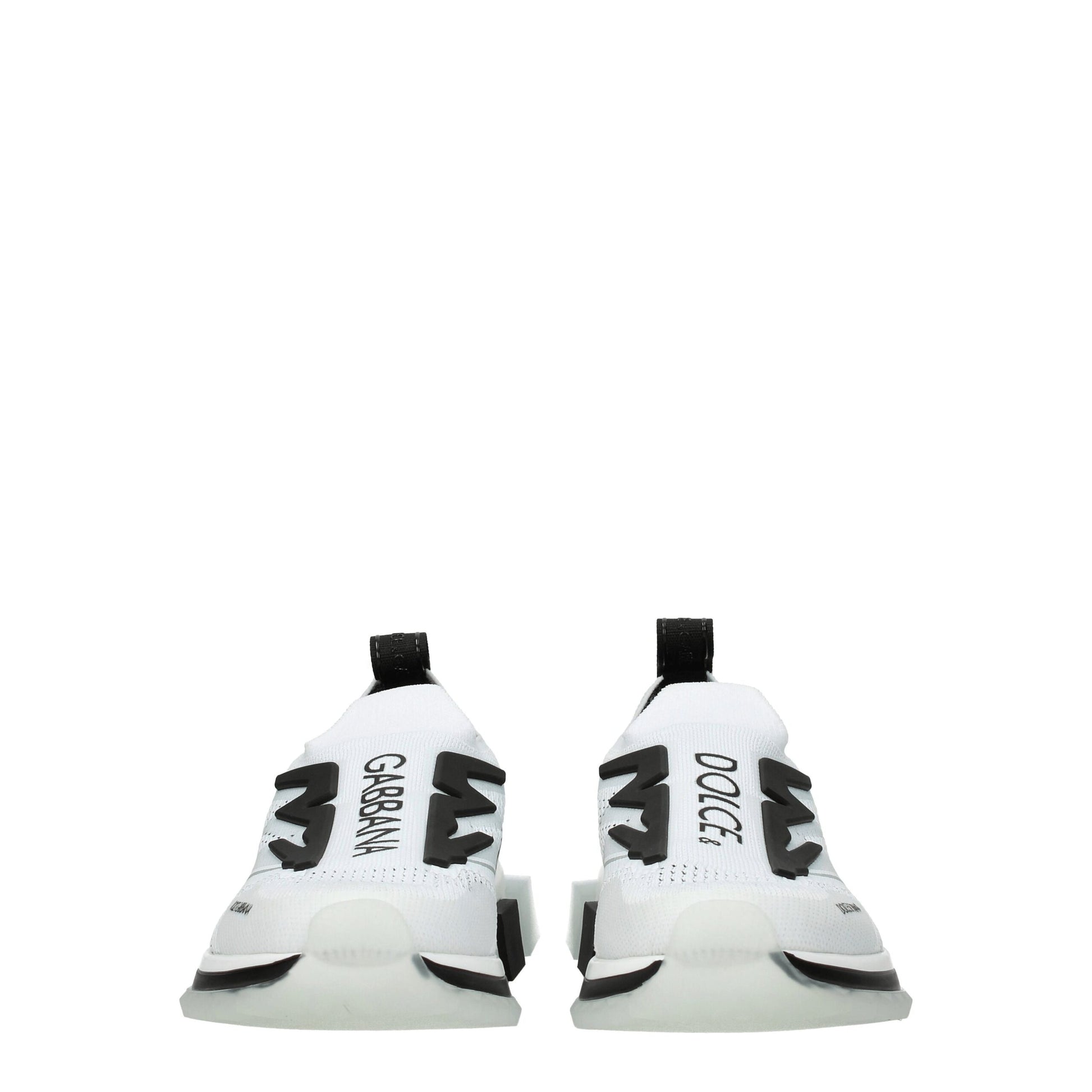Dolce & Gabbana White Fabric Athletic Sneakers