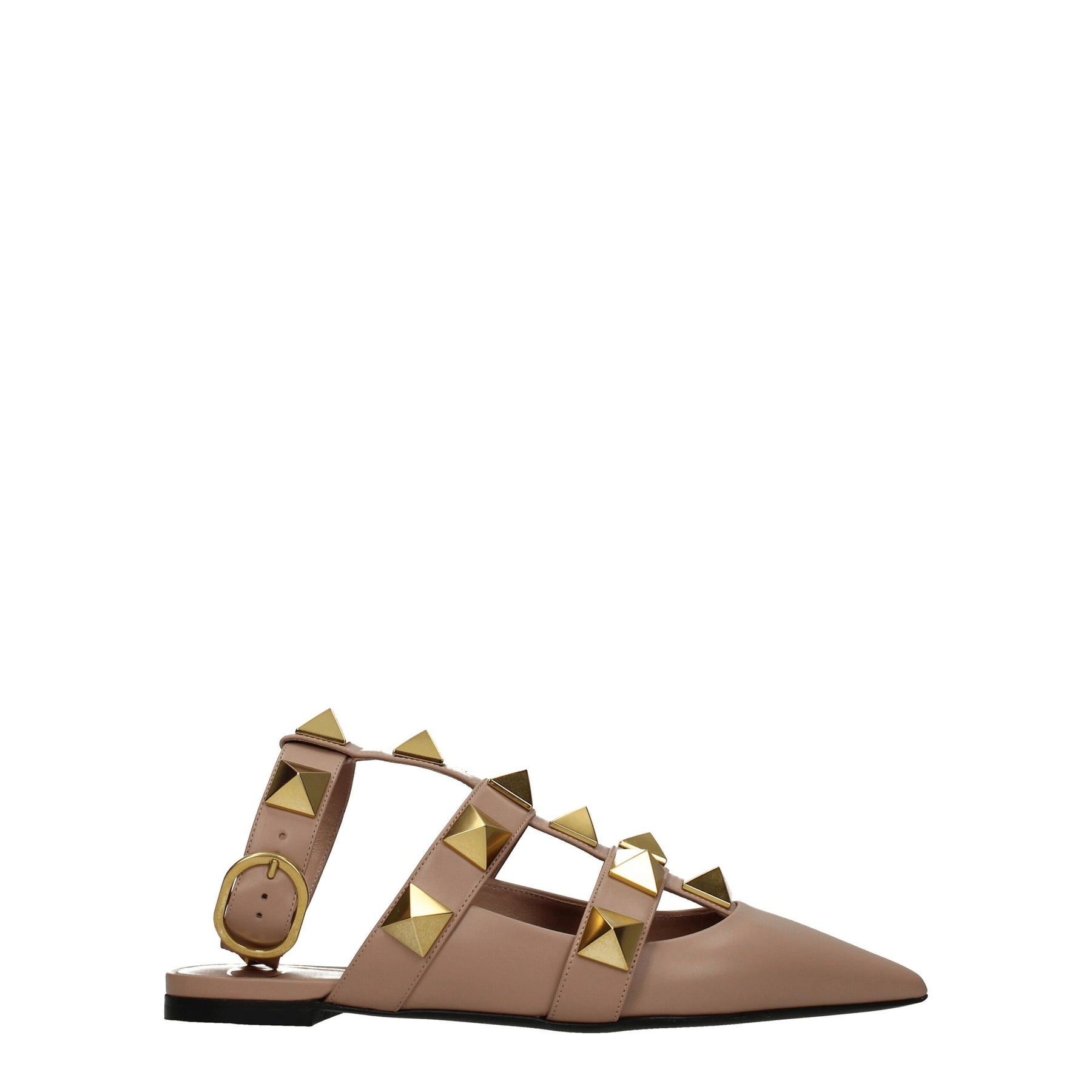 Valentino Garavani Pink Leather Flat Sandals | Regal Royce