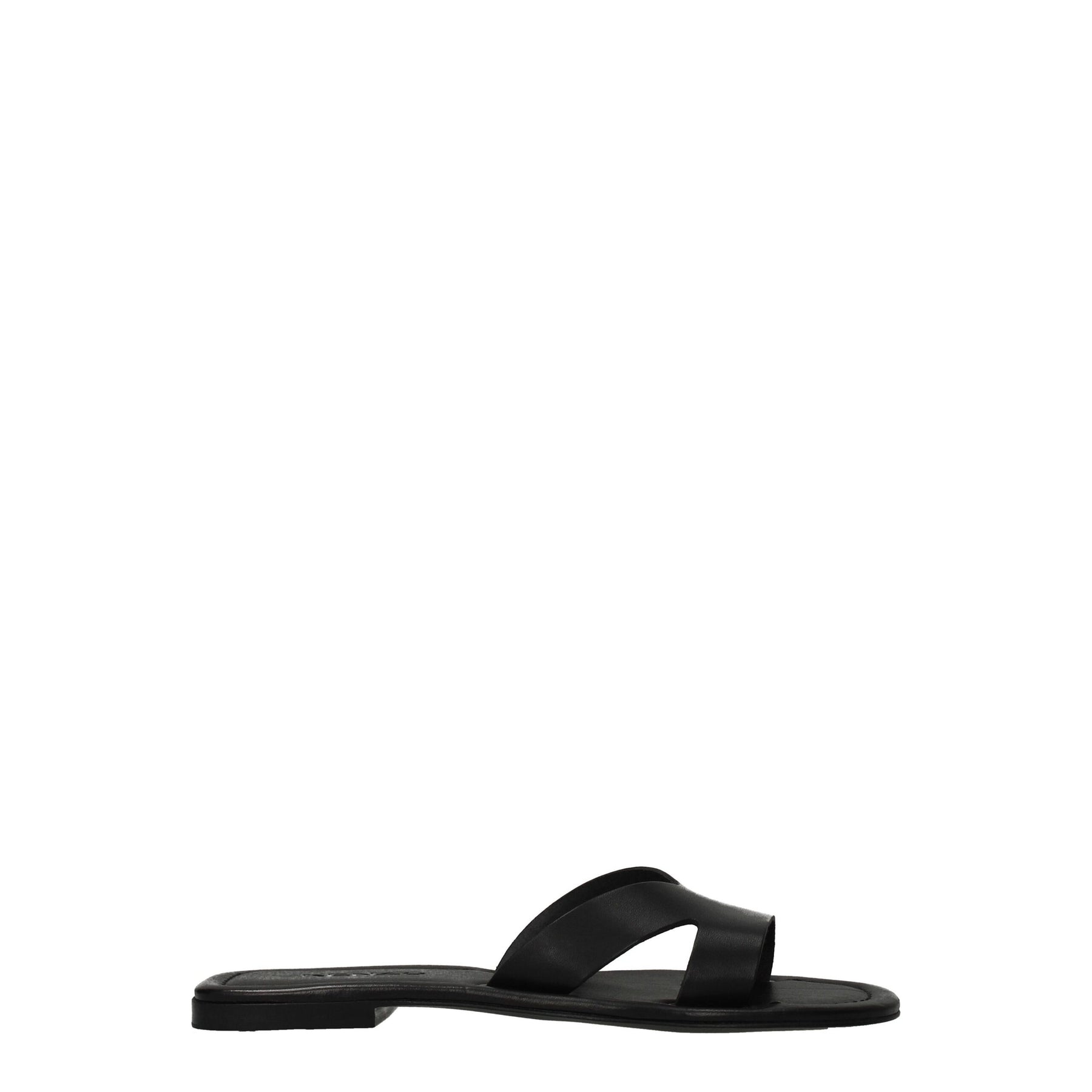 Kenzo Black Leather Slippers | Regal Royce