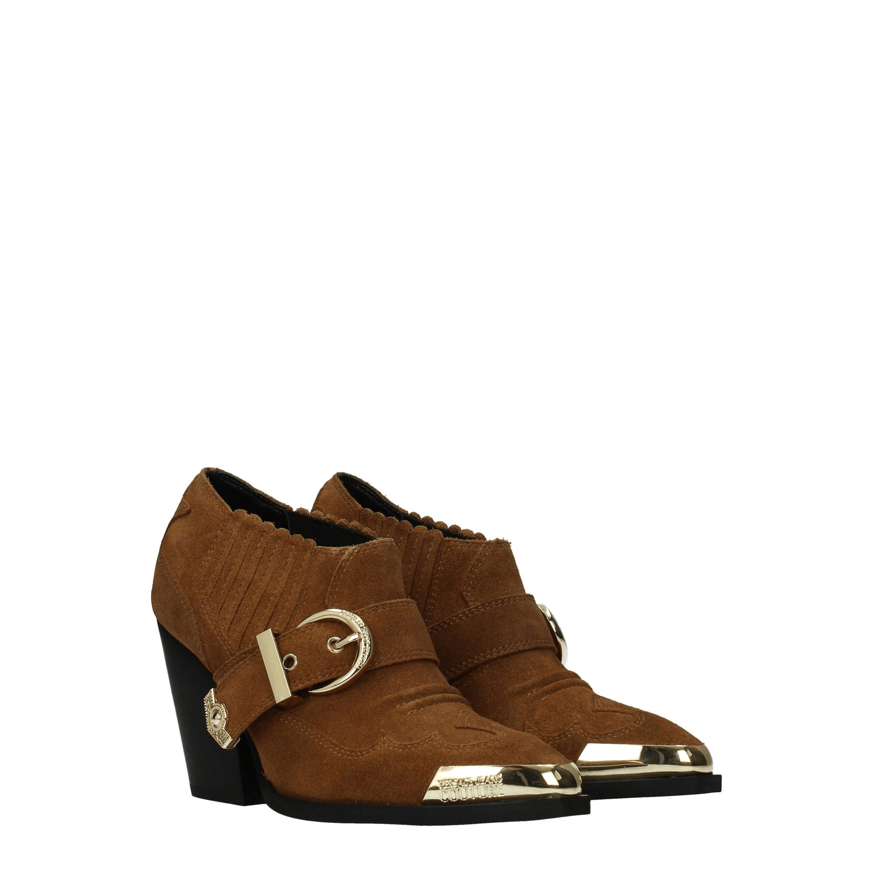 Versace Jeans Brown Leather Ankle Boots | Regal Royce
