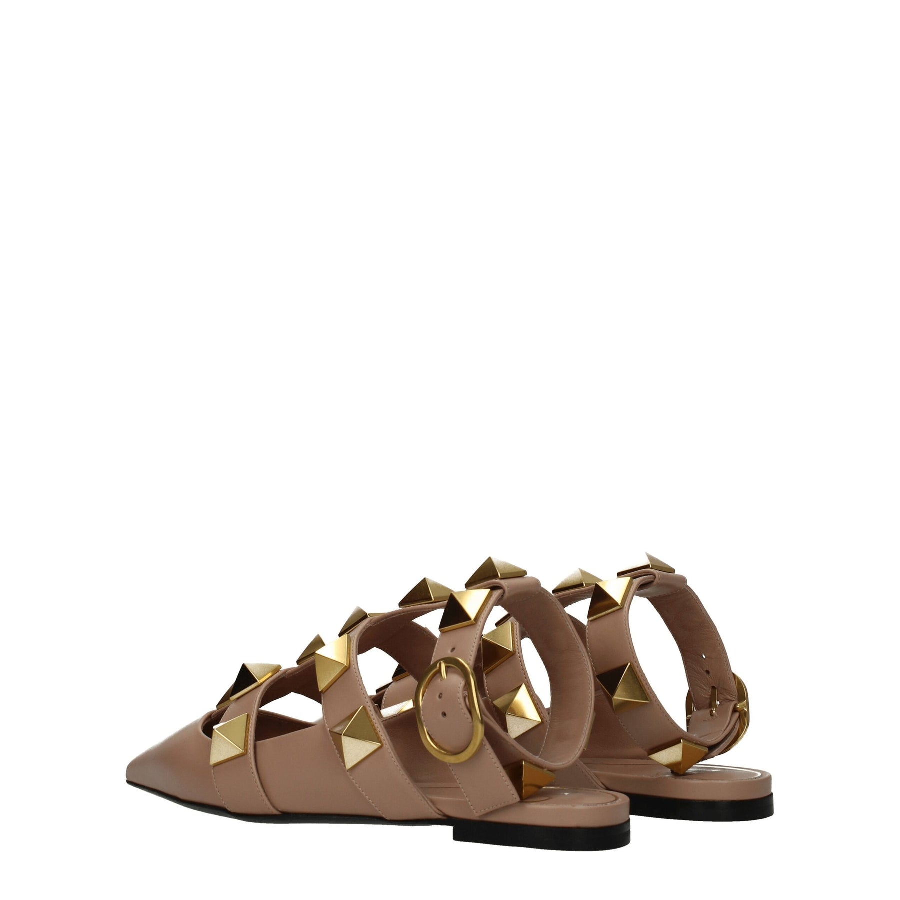 Valentino Garavani Pink Leather Flat Sandals | Regal Royce