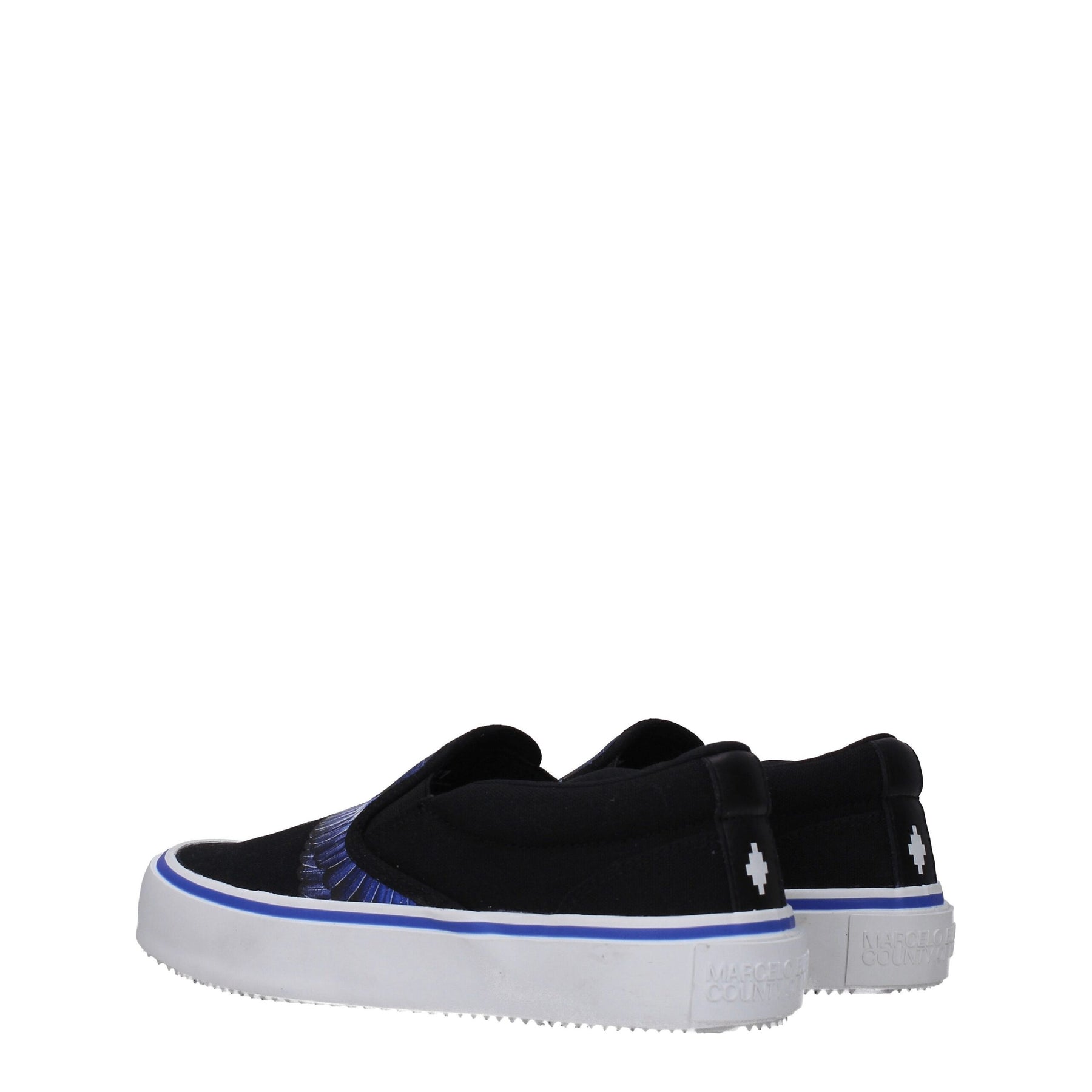 Marcelo Burlon Black Fabric Slip-On Loafers | Regal Royce