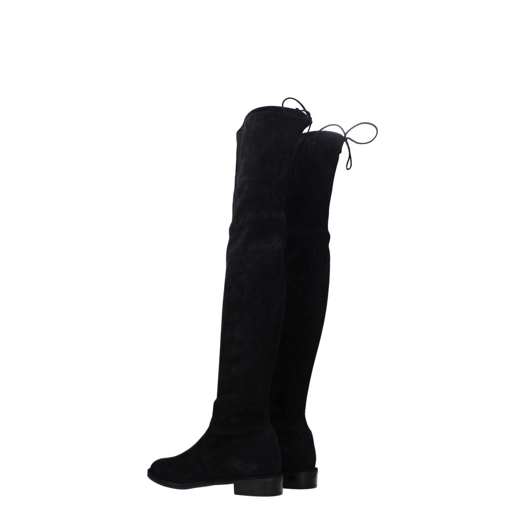Stuart Weitzman Black Leather Over The Knee | Regal Royce
