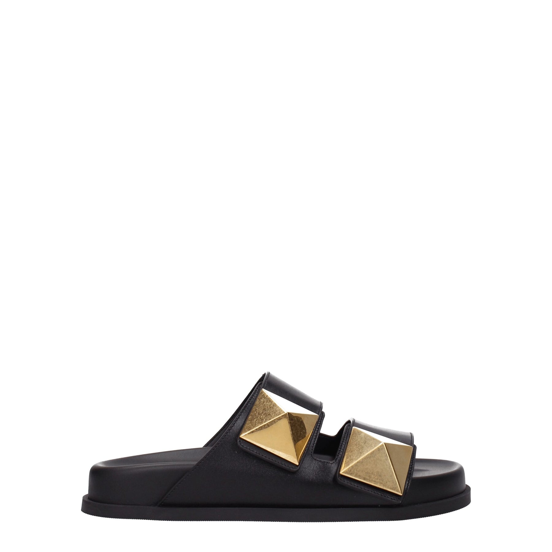Valentino Garavani Black Leather Slippers | Regal Royce