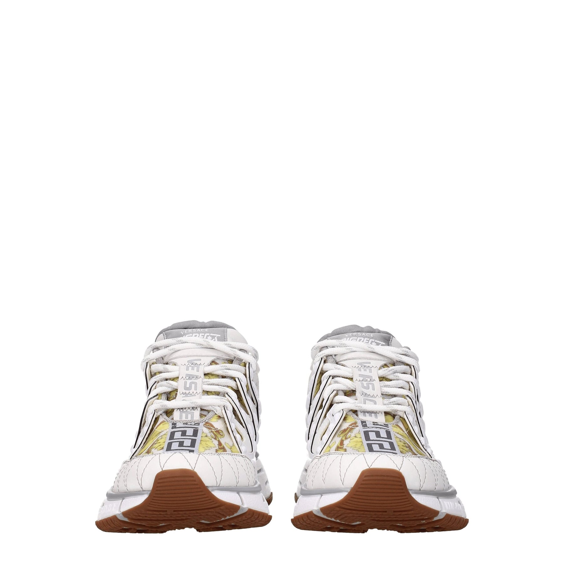 Versace White Leather Athletic Sneakers | Regal Royce