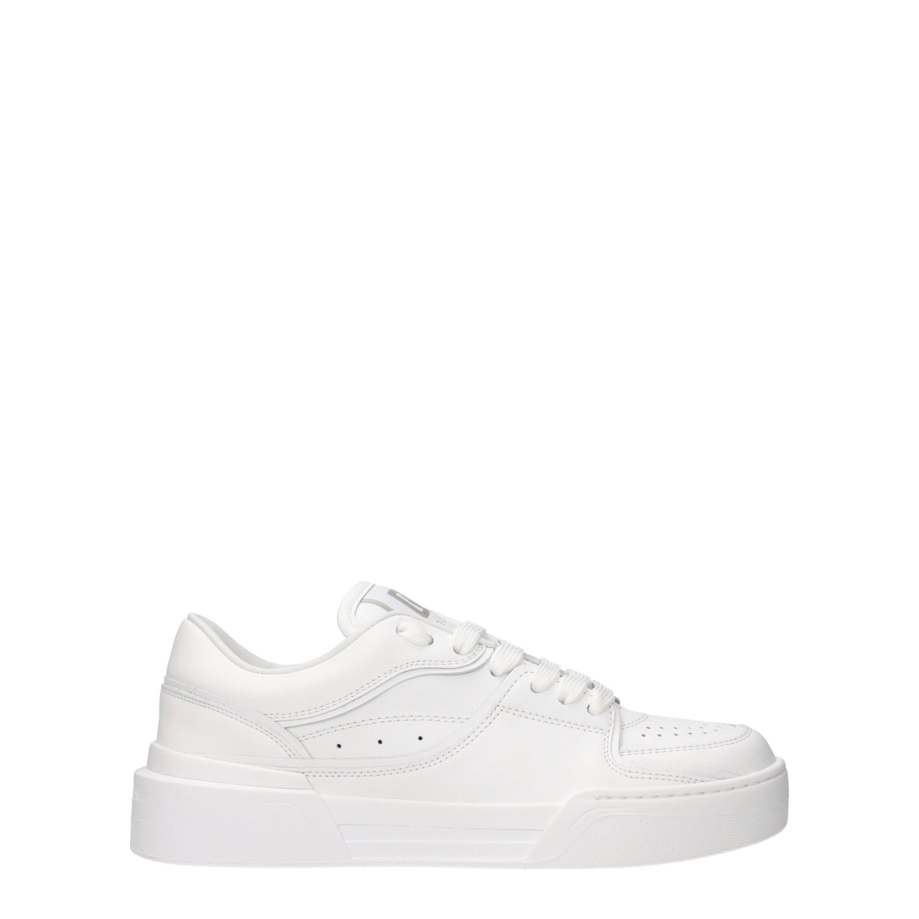 Dolce & Gabbana White Leather Low Top Sneakers | Regal Royce