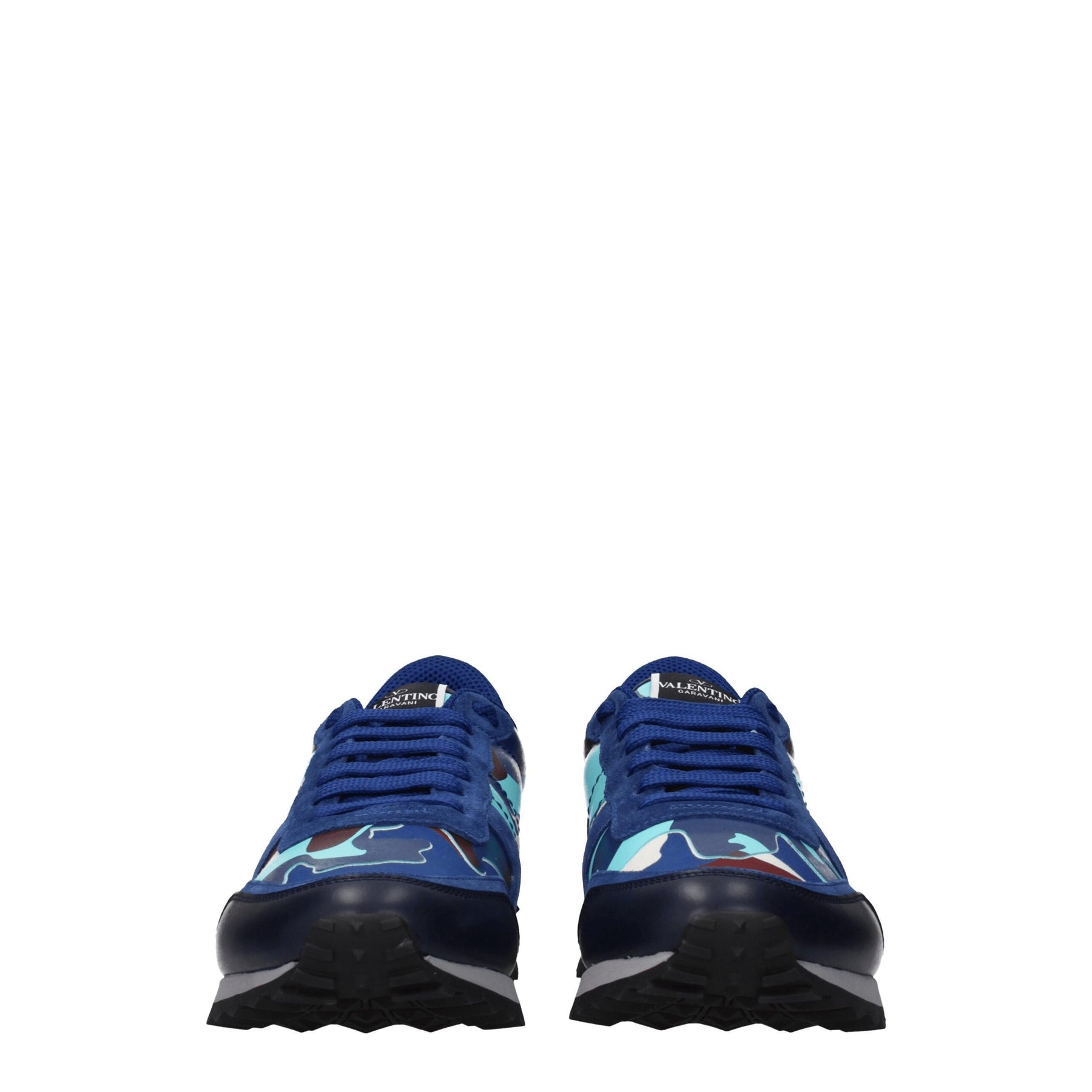 Valentino Garavani Blue Leather Athletic Sneakers | Regal Royce