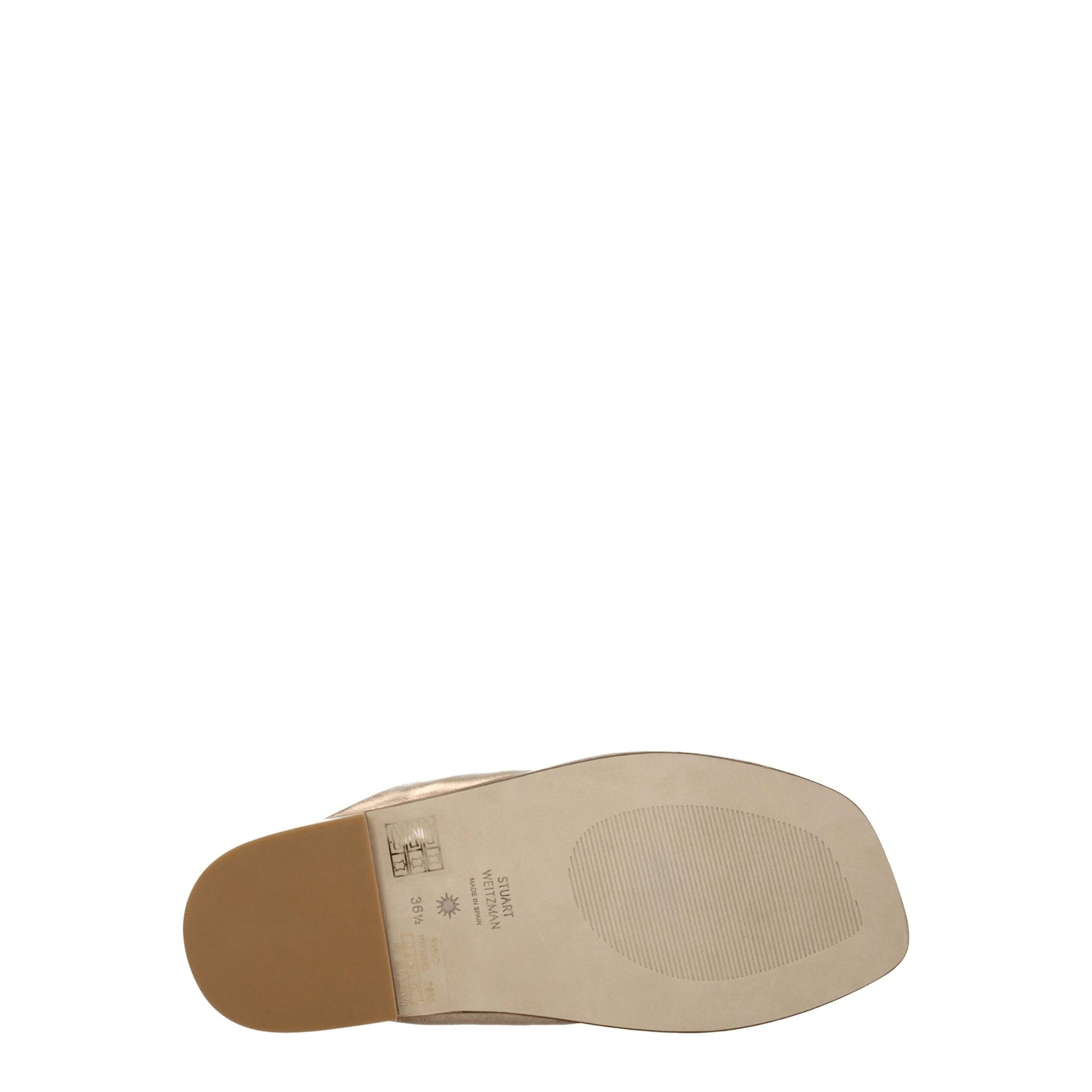 Stuart Weitzman Gold Leather Flat Sandals | Regal Royce